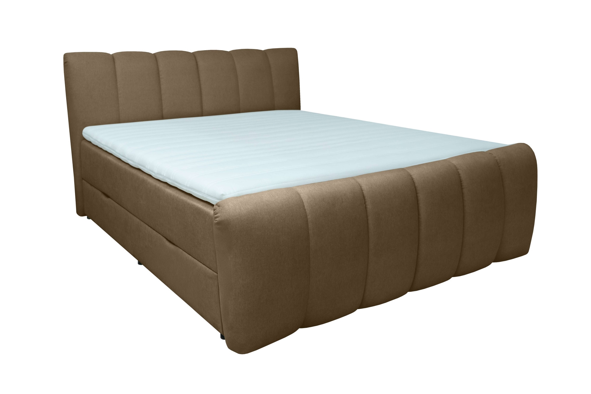 OTTO home Boxbett »DORA, Doppelbett inkl. Bettkasten, Federkernbett, Breiten: 160, 180 cm« Boxbett: 5-Z-Taschenfederkern im Unterbau, Härtegrad 3, inkl. Topper