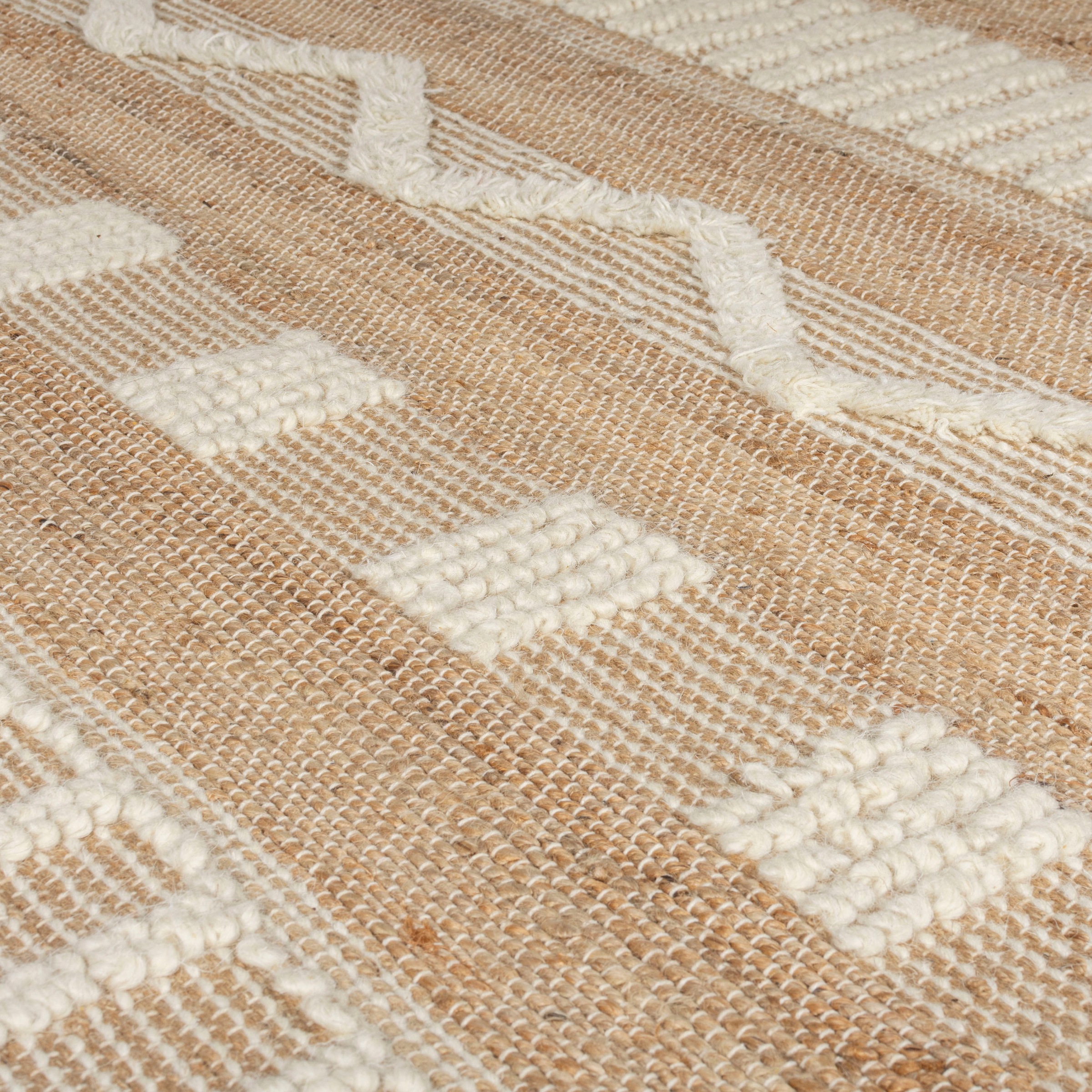 FLAIR RUGS Teppich »Medina«, rechteckig, 12 mm Höhe, Boho-Look, aus Naturfasern wie Wolle & Jute