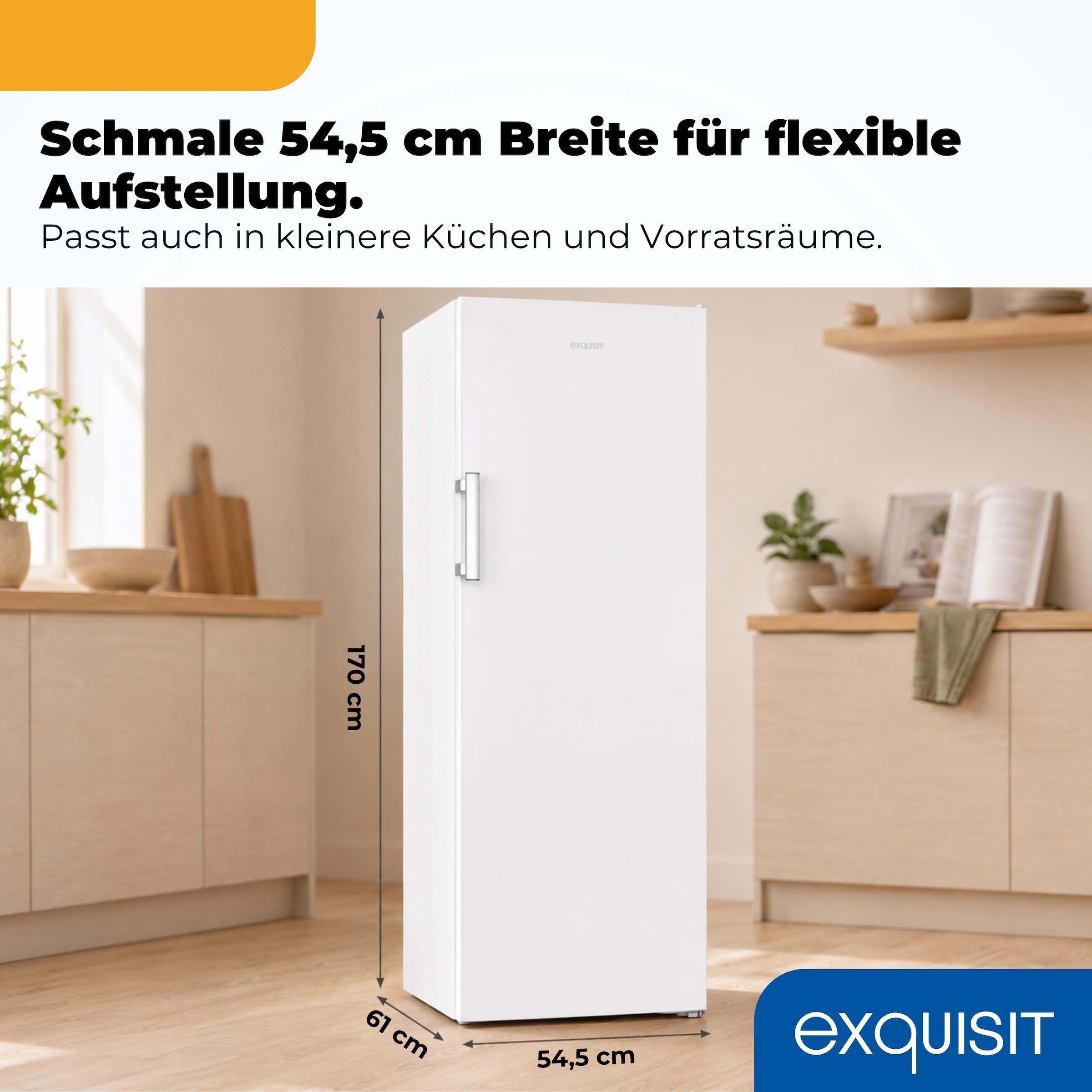 exquisit Gefrierschrank NoFrost »GS271-NF-H-040C« 170 cm hoch 54,5 cm breit Viel Platz, starke Gefrierleistung & flexible Anpassung für den Alltag