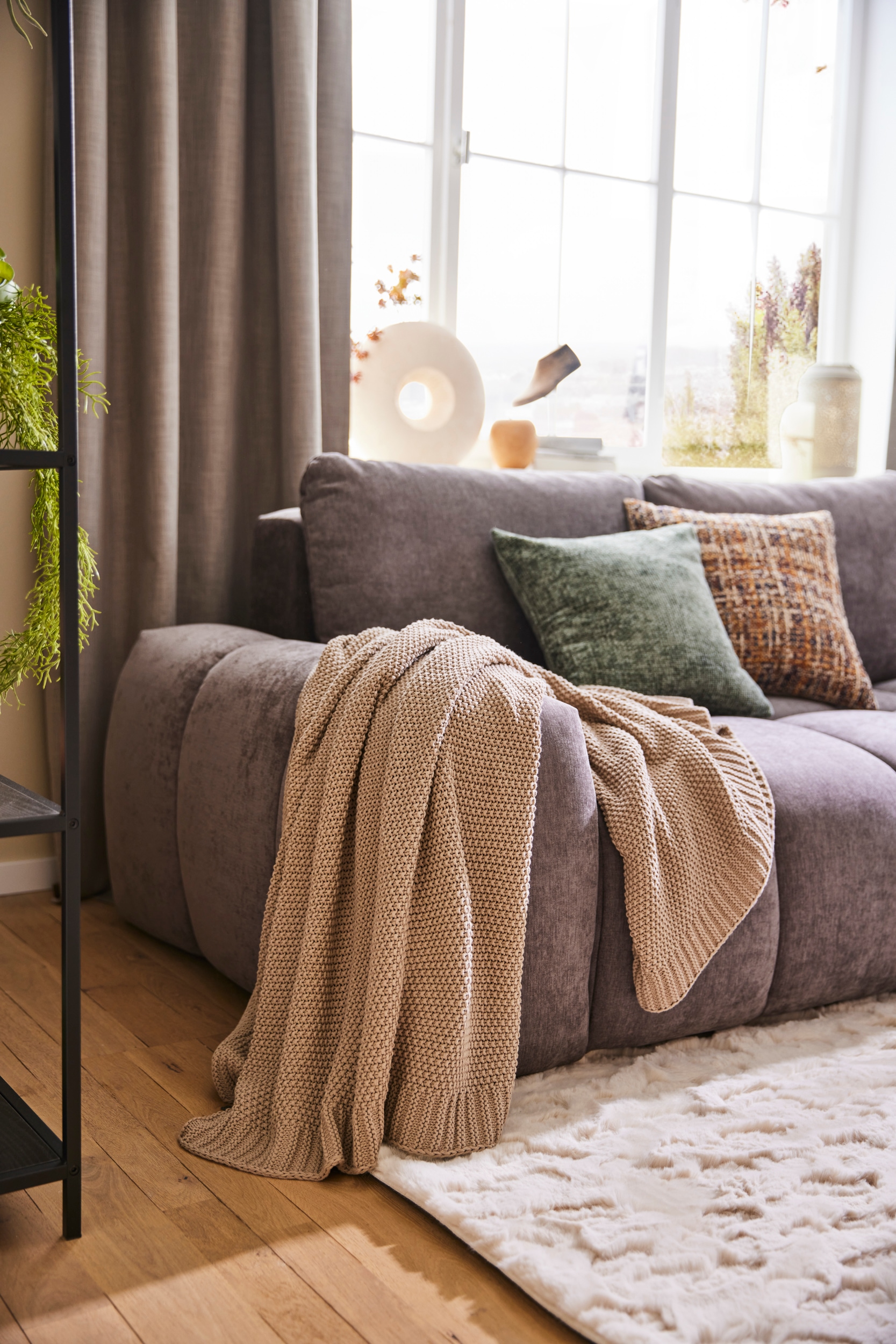OTTO home Wohndecke »Phelon«, Strickmuster, modern und pflegeleicht, verschiede Farben