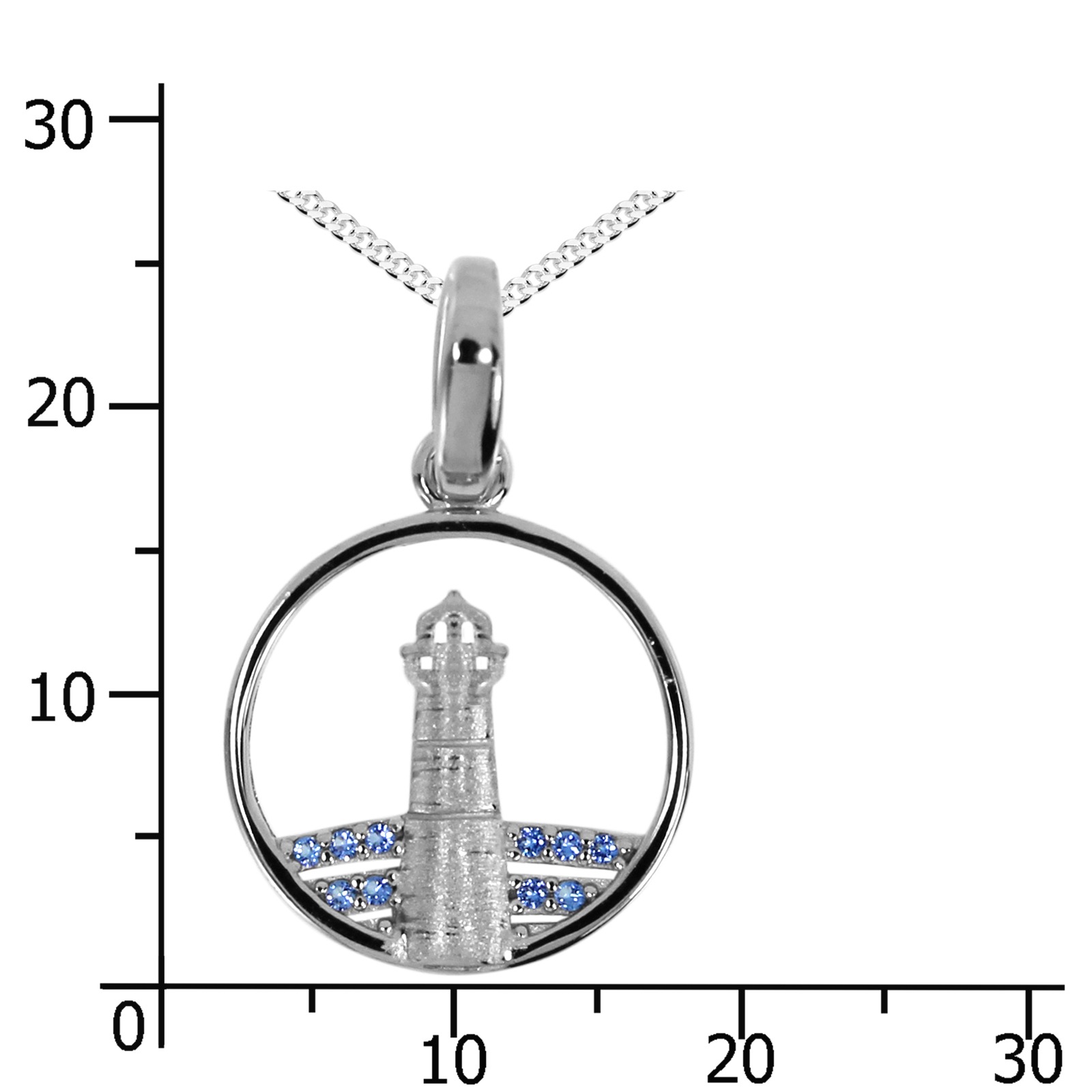 OSTSEE-SCHMUCK Kette mit Anhänger »Ostsee-Schmuck Kette mit Anhänger Leuchtturm 15 mm«, (2 tlg.)