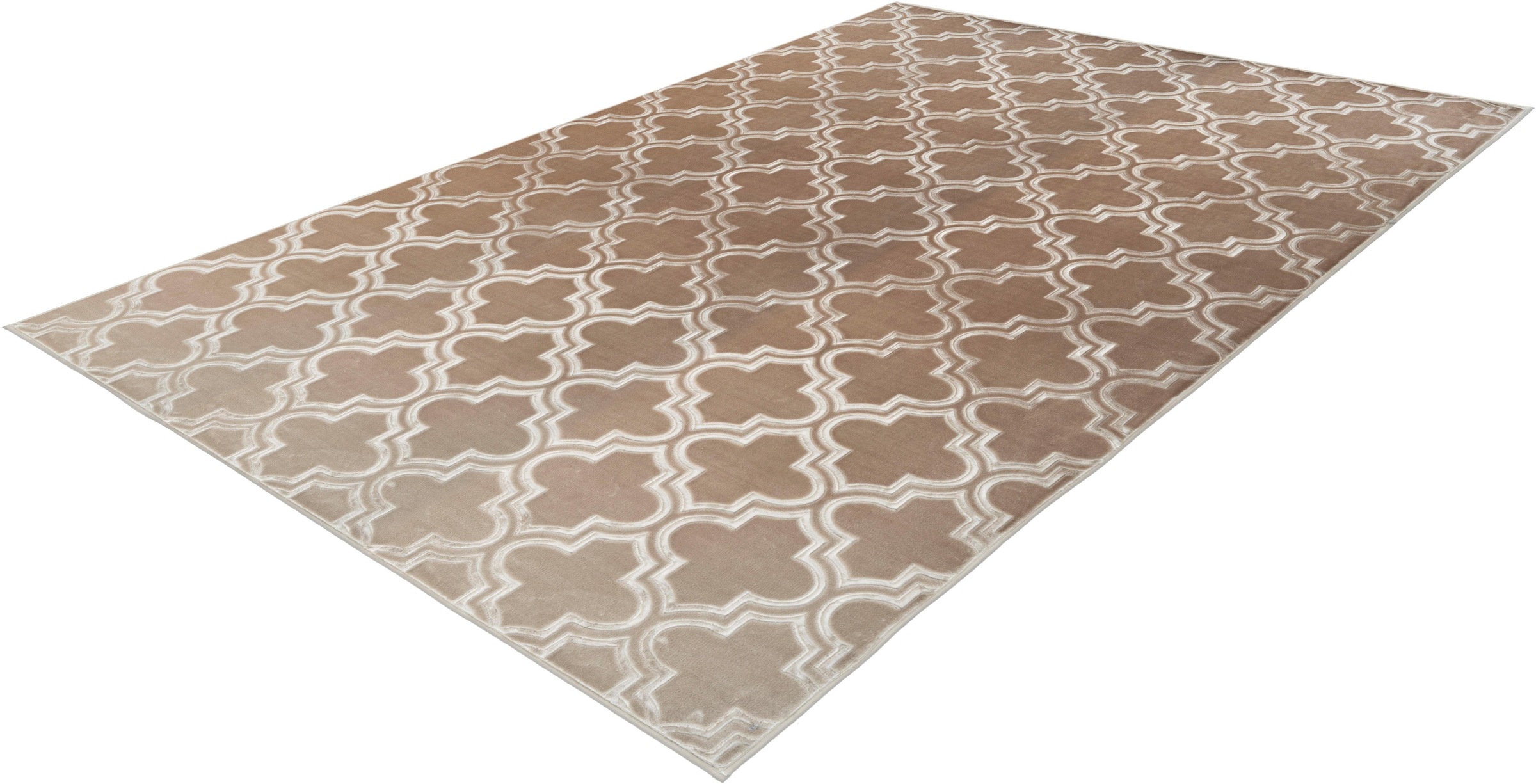calo-deluxe Teppich »Latemar 200«, rechteckig, 7 mm Höhe, Hoch- Tief Struktur, Wohnzimmer
