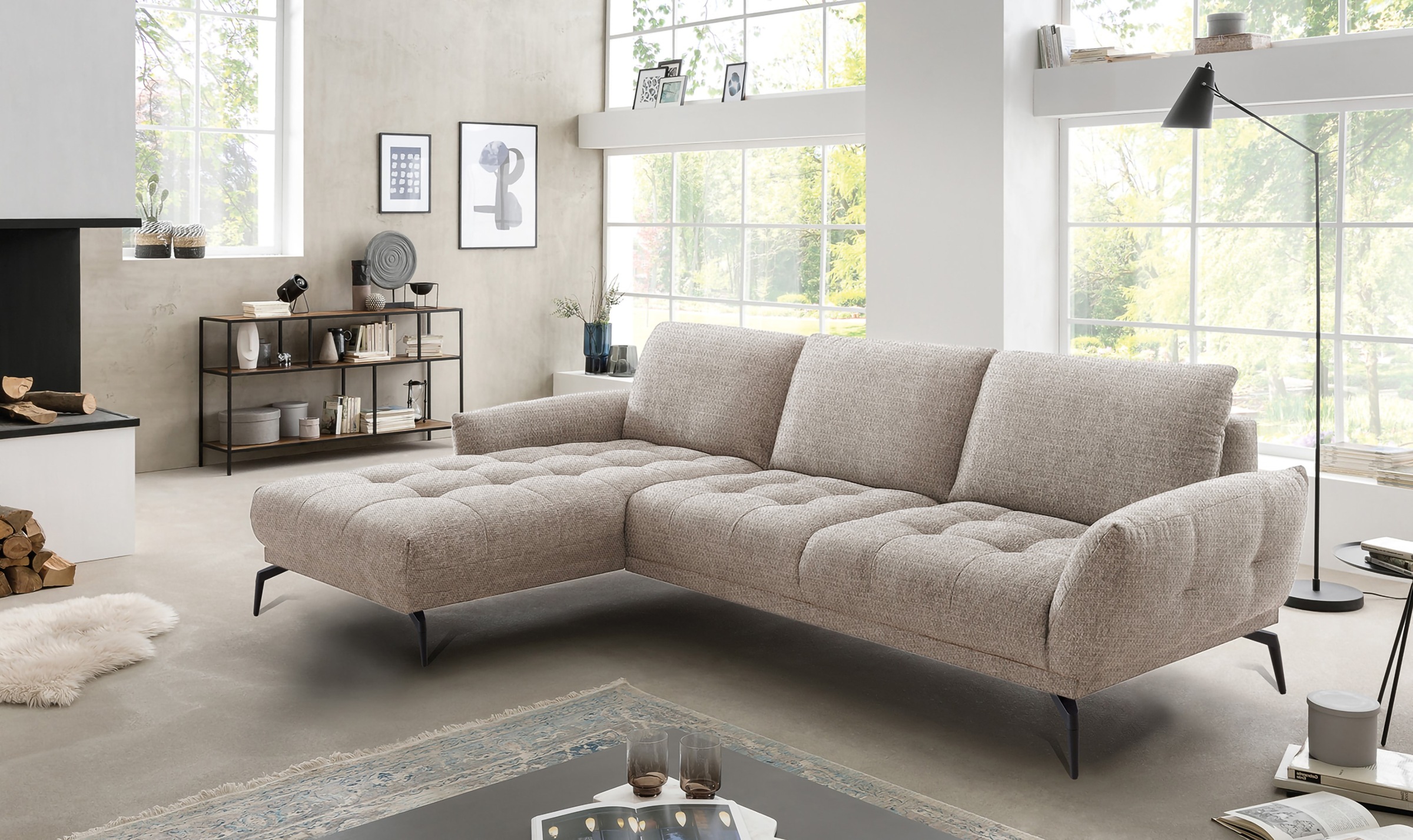 exxpo - sofa fashion Ecksofa »NICEA erstklassiger Sitzkomfort, OTTOs Choice günstig online kaufen