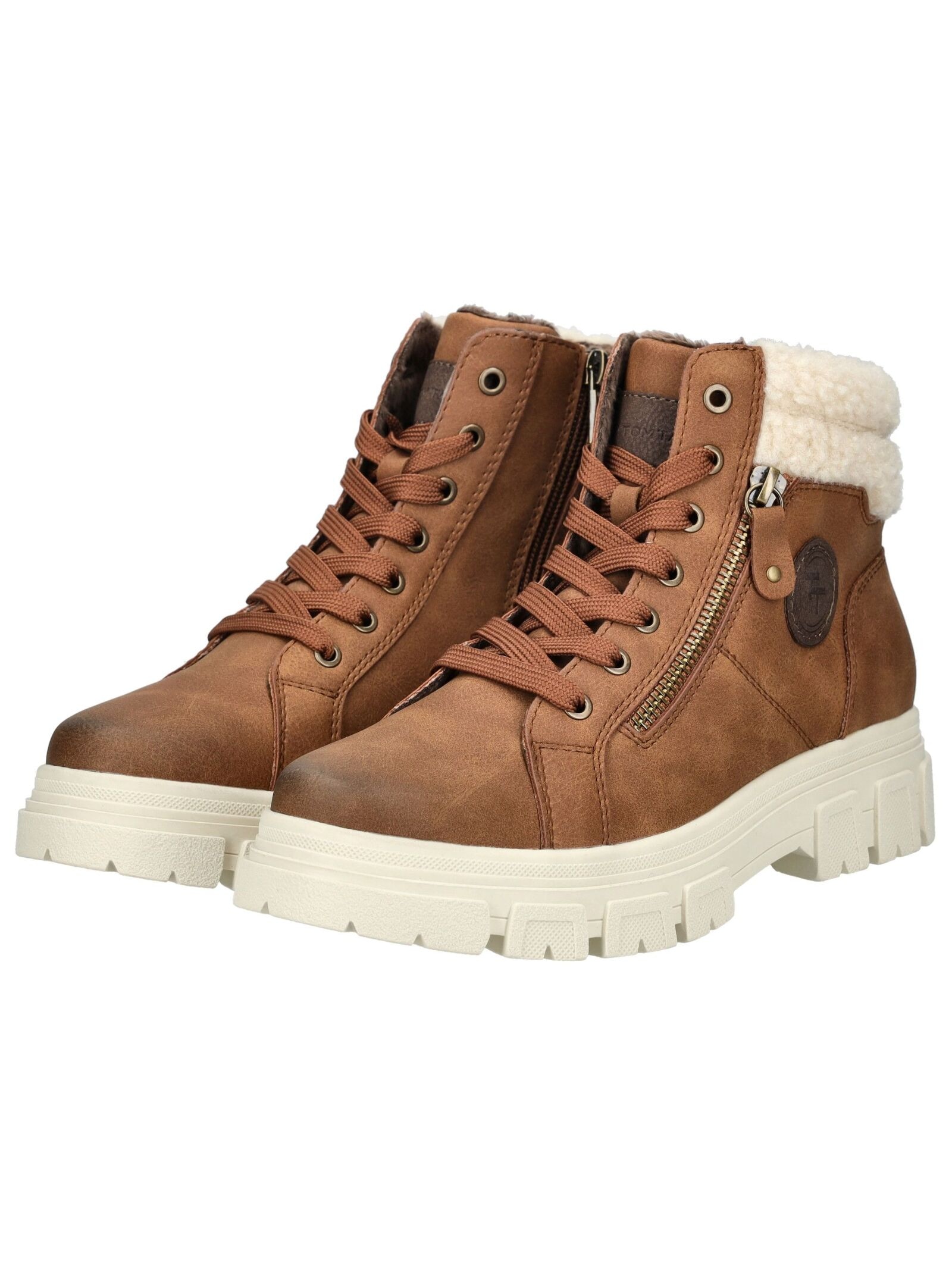 TOM TAILOR Schnürstiefelette »Tom Tailor Stiefelette Lederimitat/Textil«