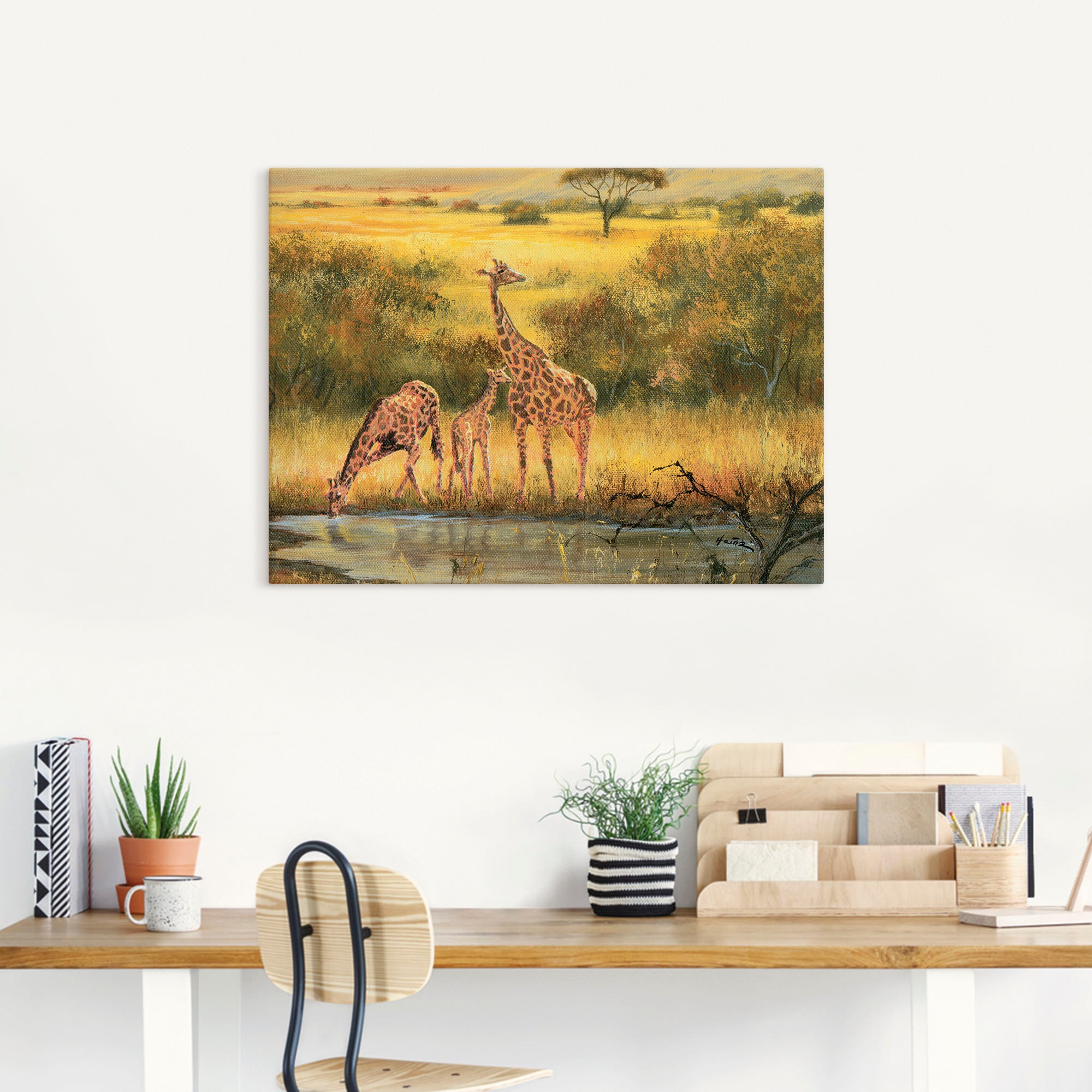 Artland Wandbild »Giraffen«, (1 Poster bestellen Größen Alubild, versch. als in St.), Wandaufkleber Leinwandbild, oder online