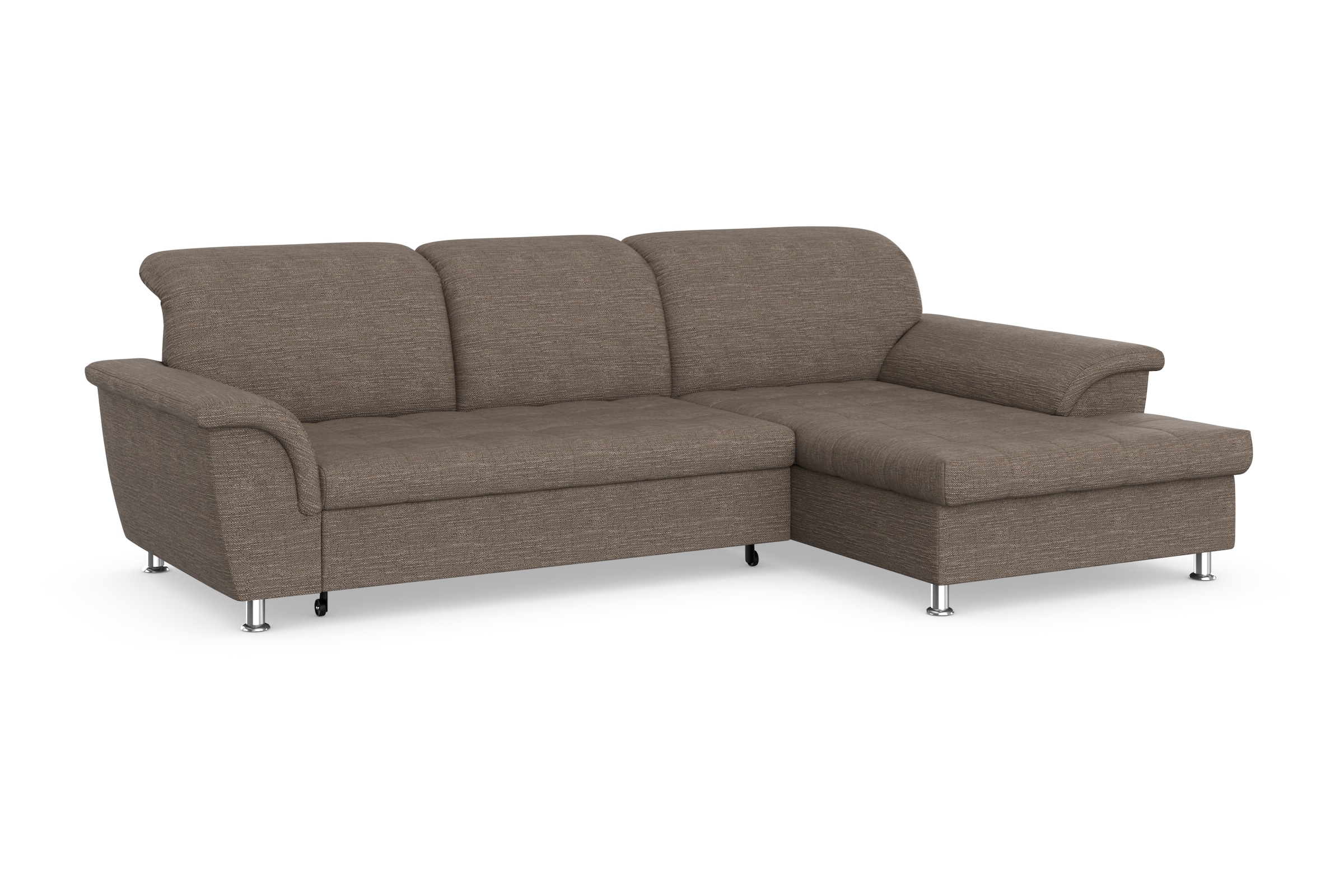 DOMO collection Ecksofa Franzi, wahlweise mit Bettfunktion, Bettkasten und Kopfteilverstellung