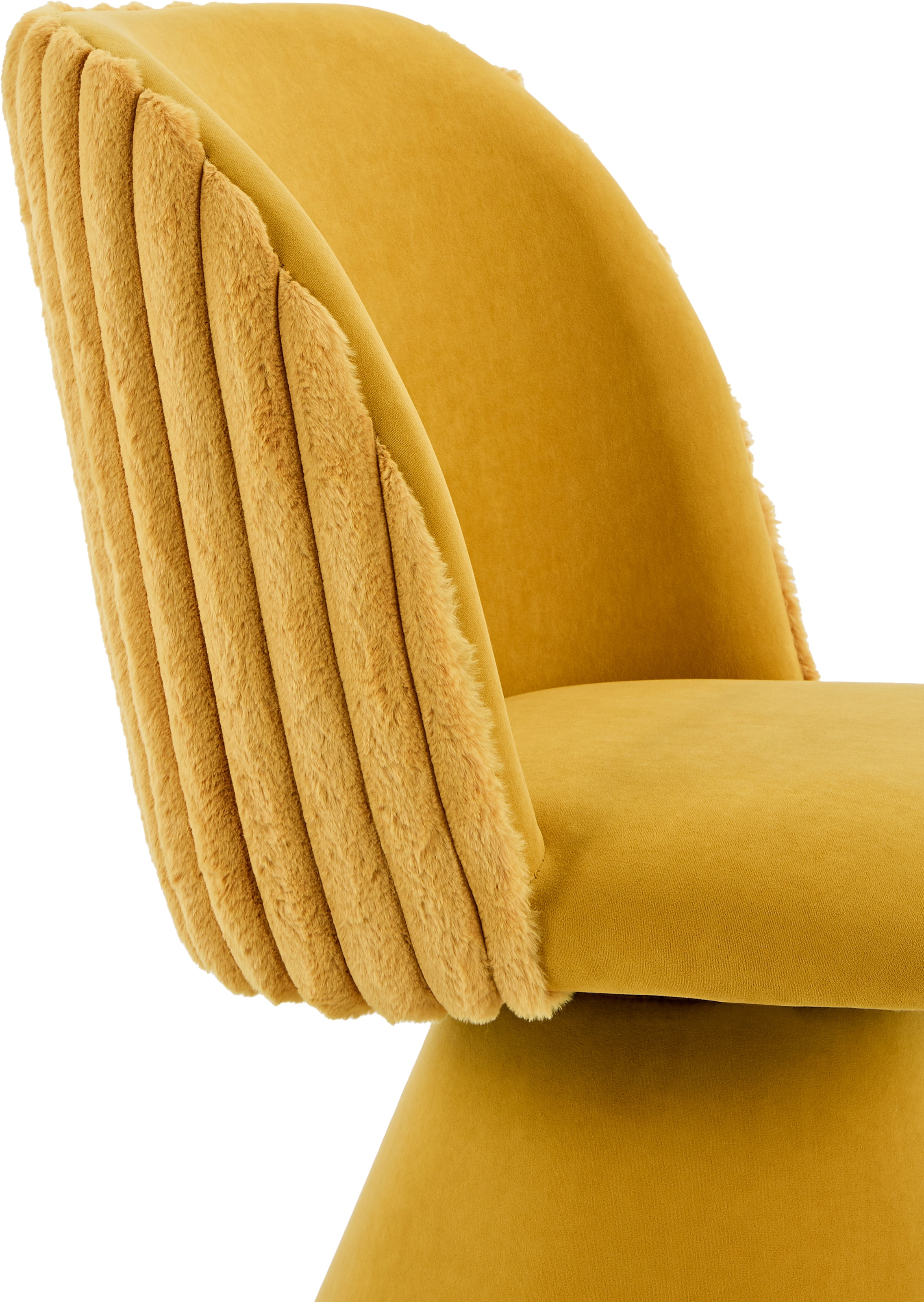 HELA Drehstuhl »BARI I« (Set) 2 Stk.360° drehbar, Polsterfuß, Materialkombi, Außen Felloptik Innen Velvet