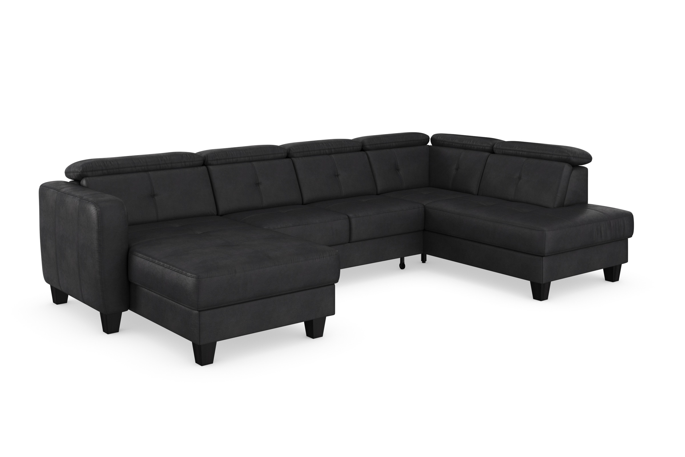sit&more Wohnlandschaft »Belluci U-Form«, Kopfteilverstellung und Federkern, wahlweise mit Bettfunktion