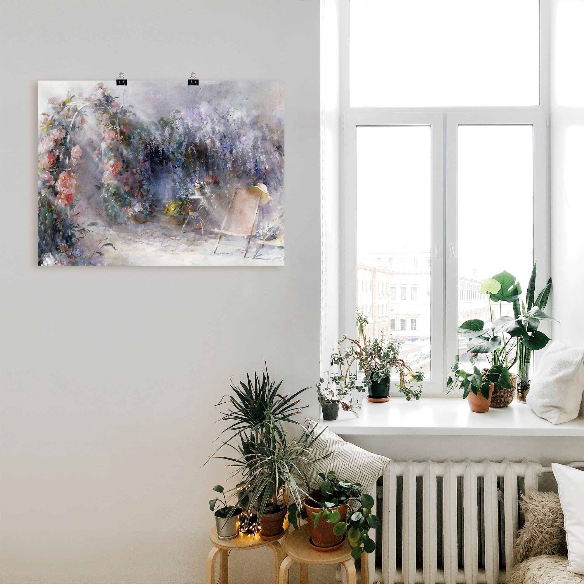 Artland Wandbild »Rosen und Flieder« Garten 1 Stk. tlg. als Leinwandbild, Poster in verschied. Größen