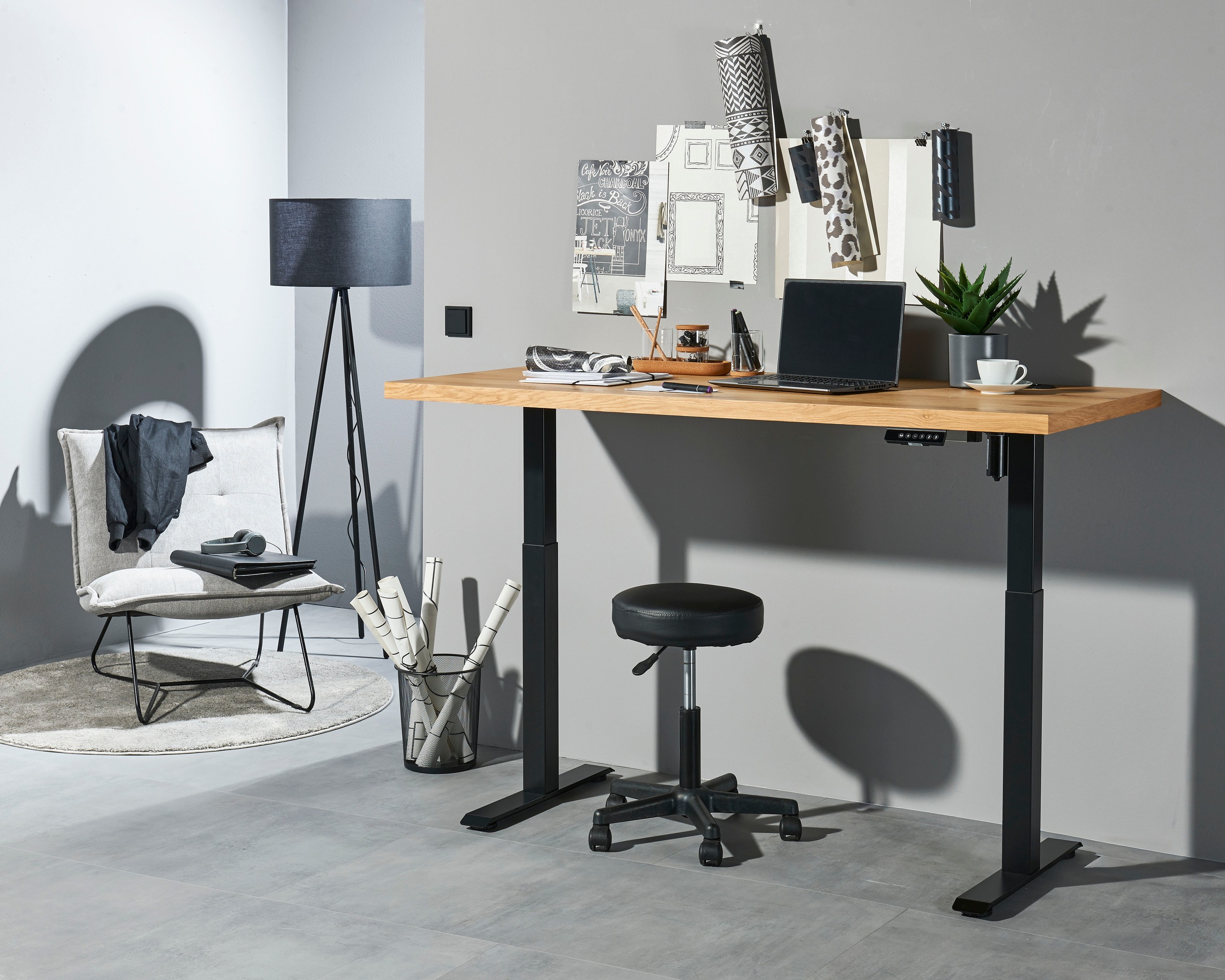 BEGA OFFICE Schreibtisch 2 Stk. tlg. Breite 160 cm, höhenverstellbar 72-116 günstig online kaufen