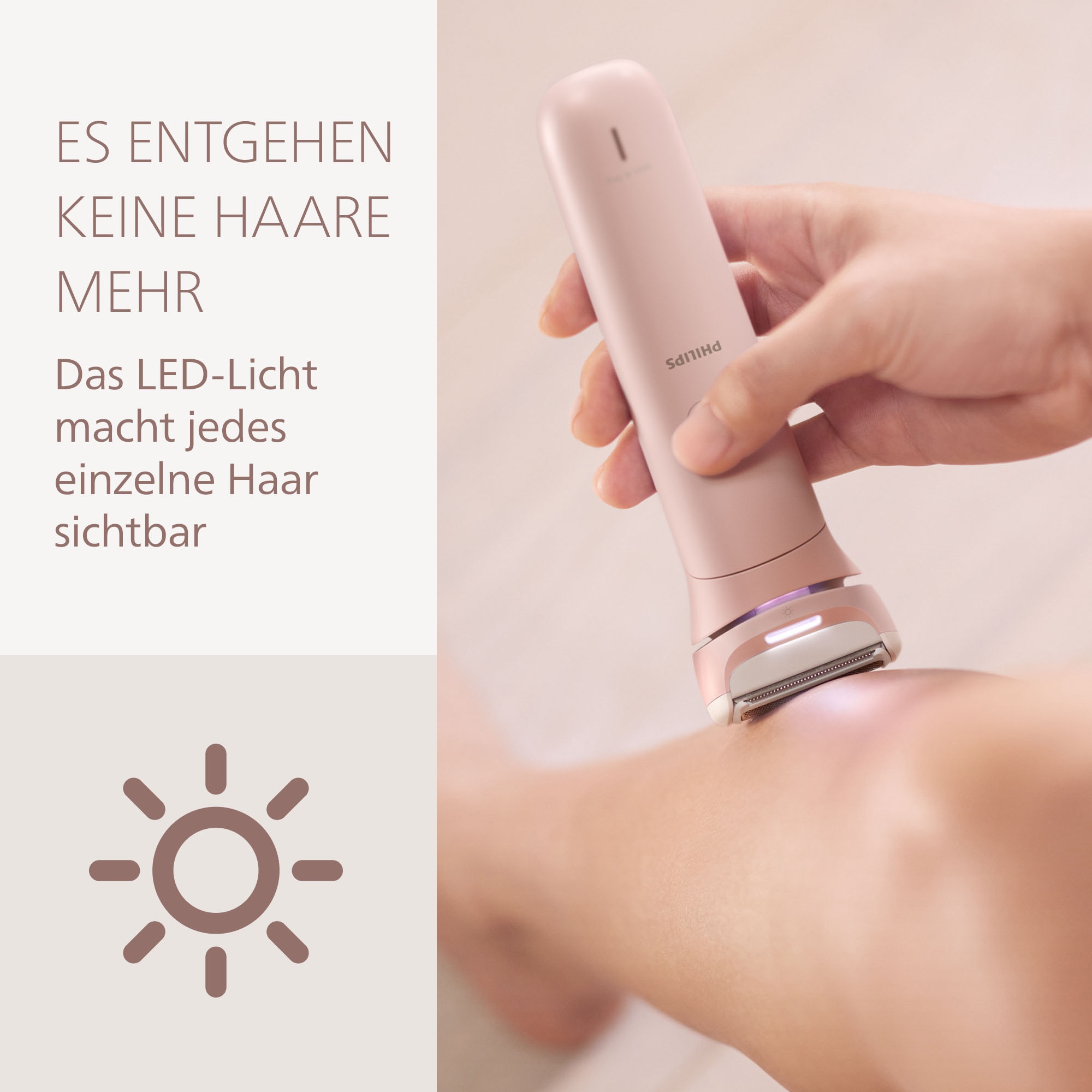 Philips Elektrokörperrasierer »Lady Shaver Series 8000 BRL129/00« 1 Stk. Aufsätze kabelloser Rasierer, nass und trocken, inkl. Trimmeraufsatz
