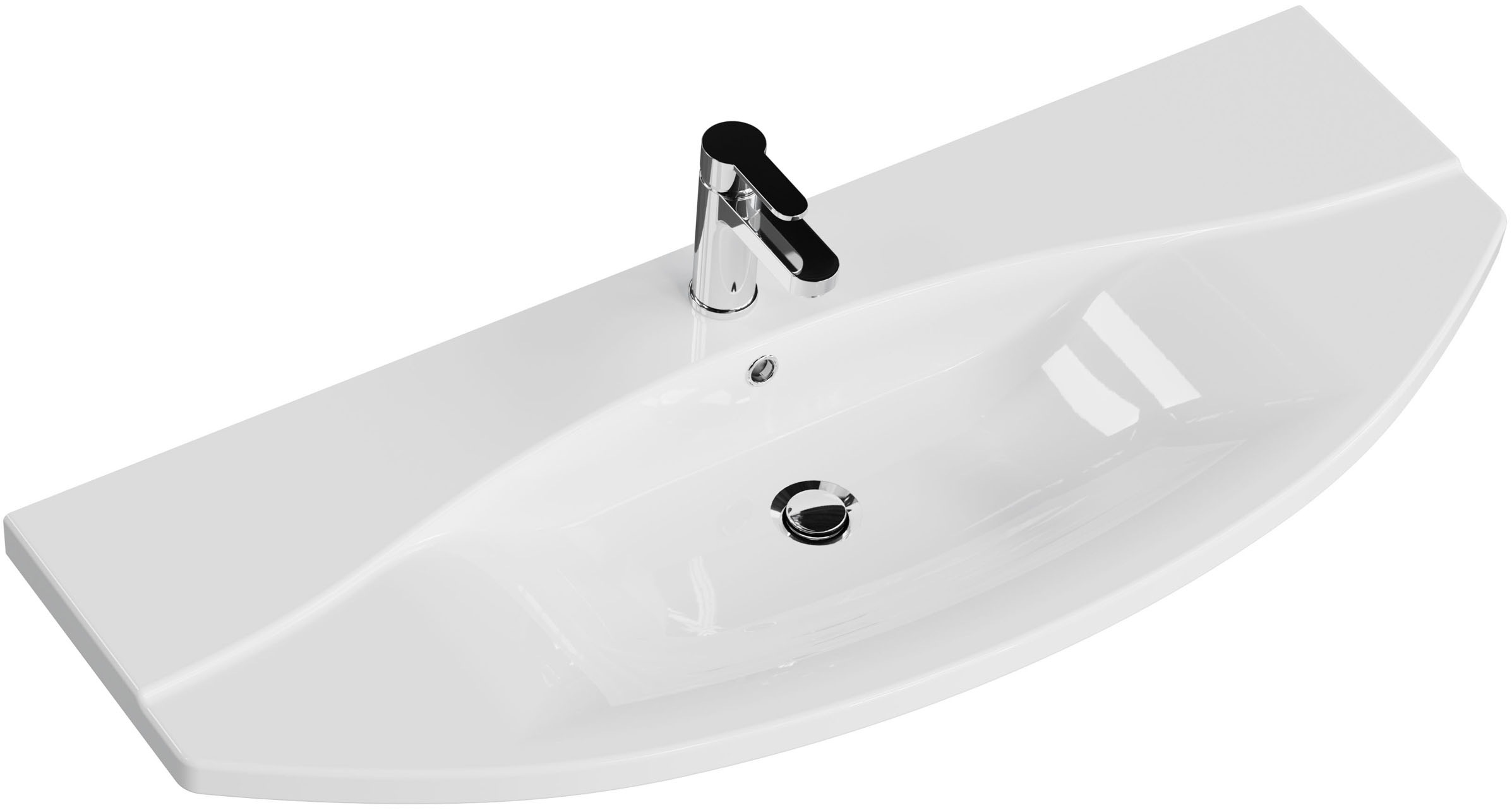 Saphir Waschtisch »Serie 4010 Keramik-Waschtisch mit Unterschrank, 120,5 cm breit«, Waschplatz mit 2 Türen, 2 Schubladen, Badmöbel-Set mit Waschtisch