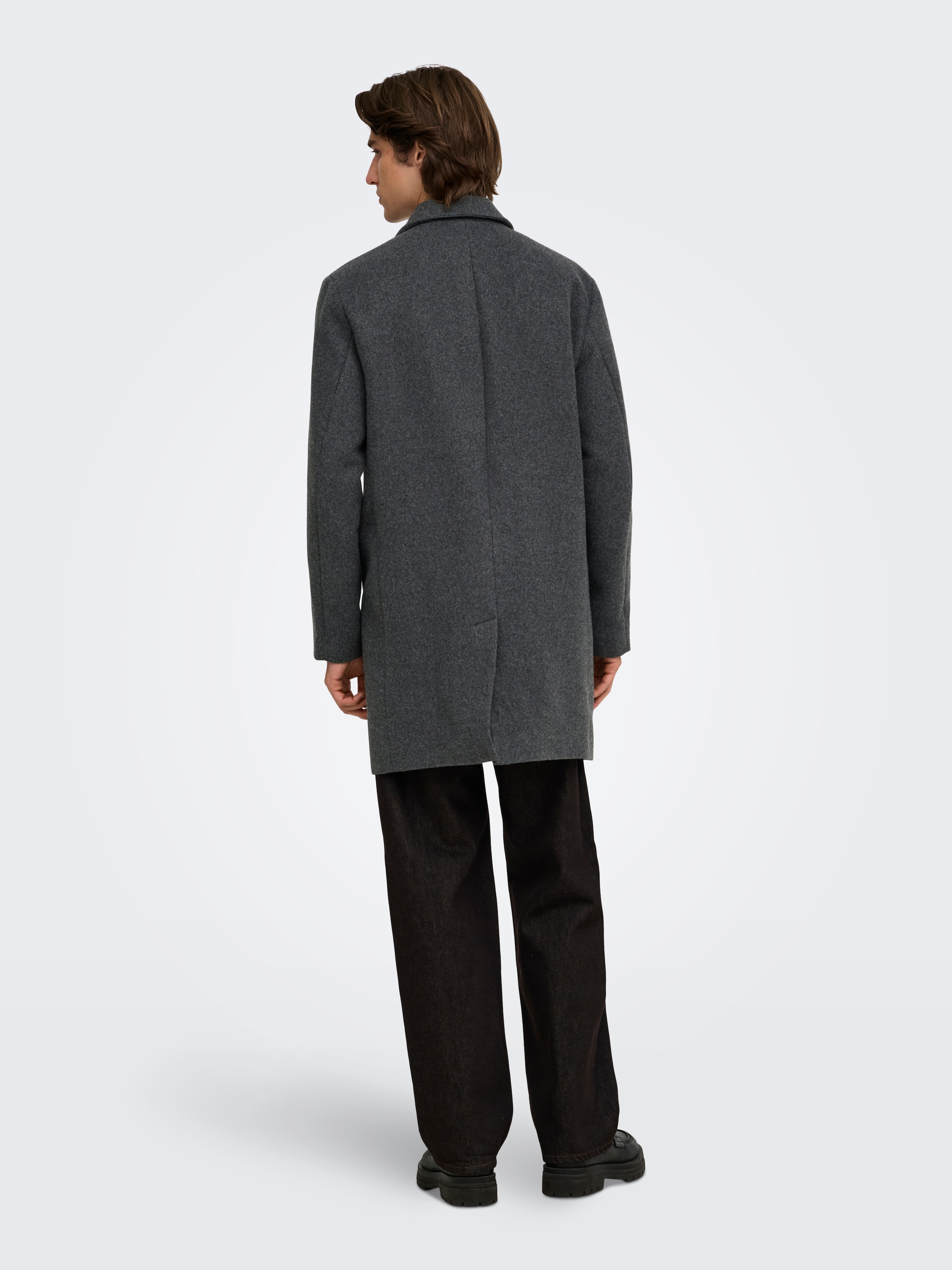ONLY & SONS Kurzmantel »ONSMAYLON NEW WOOL COAT OTW OTL« Polyester, Knopfleiste