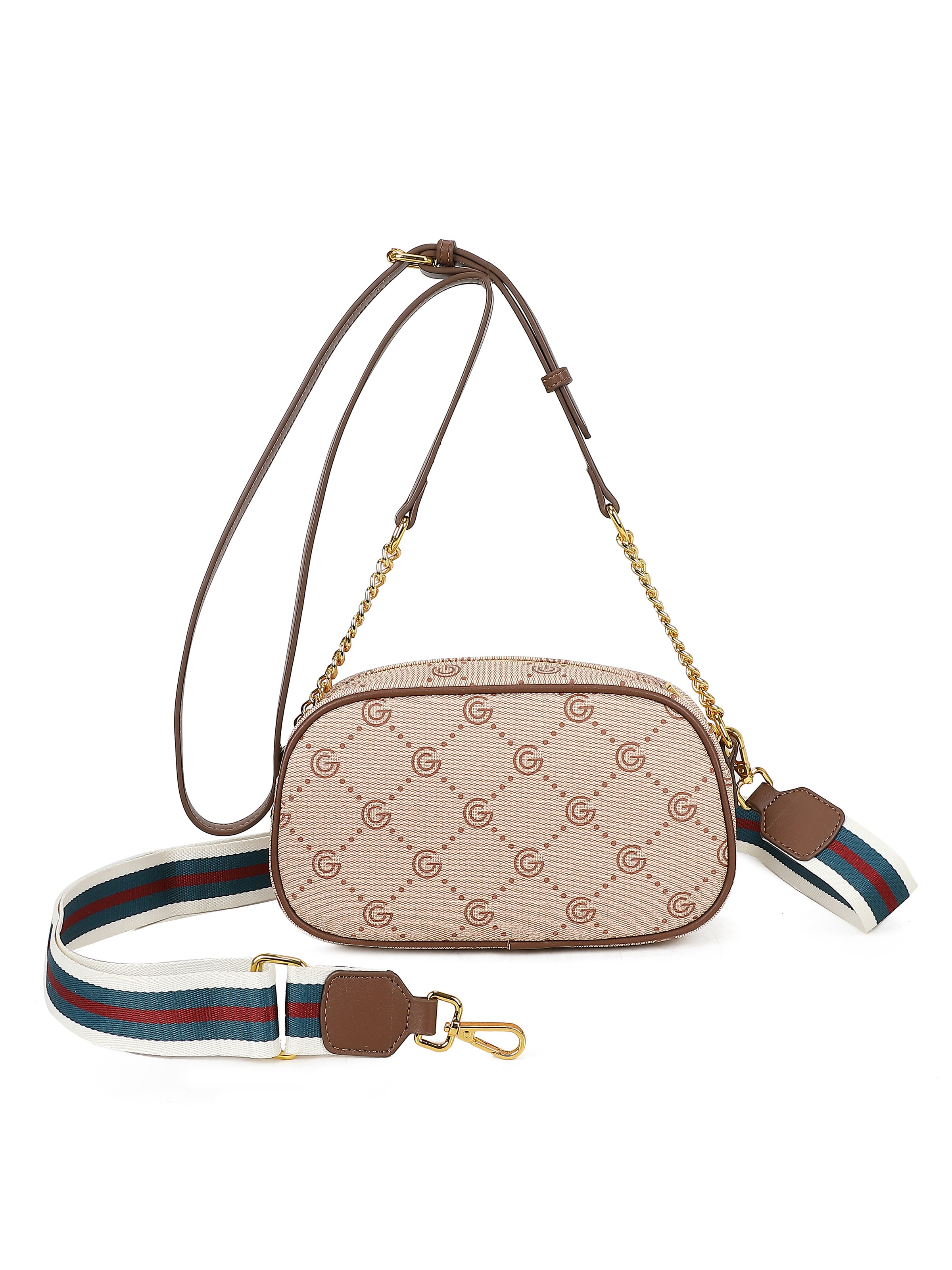 GABRIELLA G By Gabriella Gucci Umhängetasche »VALENCIA« Damen Handtasche, Schultertasche mit modischen Kontrastbesätzen