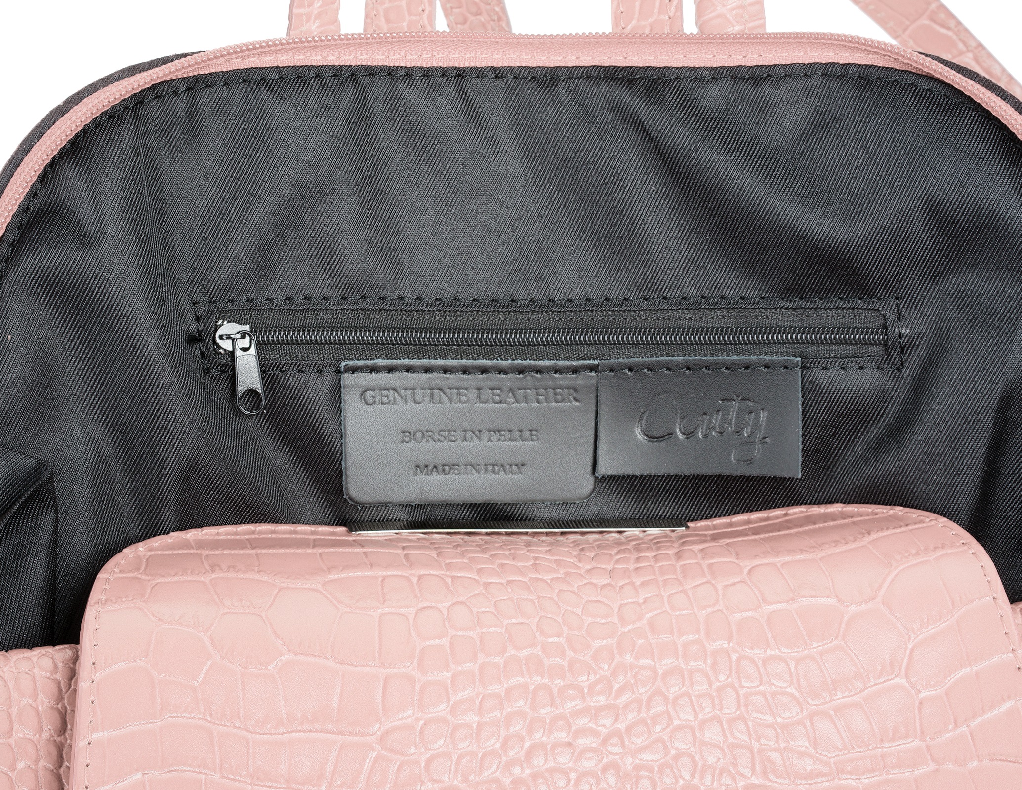 Cluty Cityrucksack, echt Leder, Made in Italy
