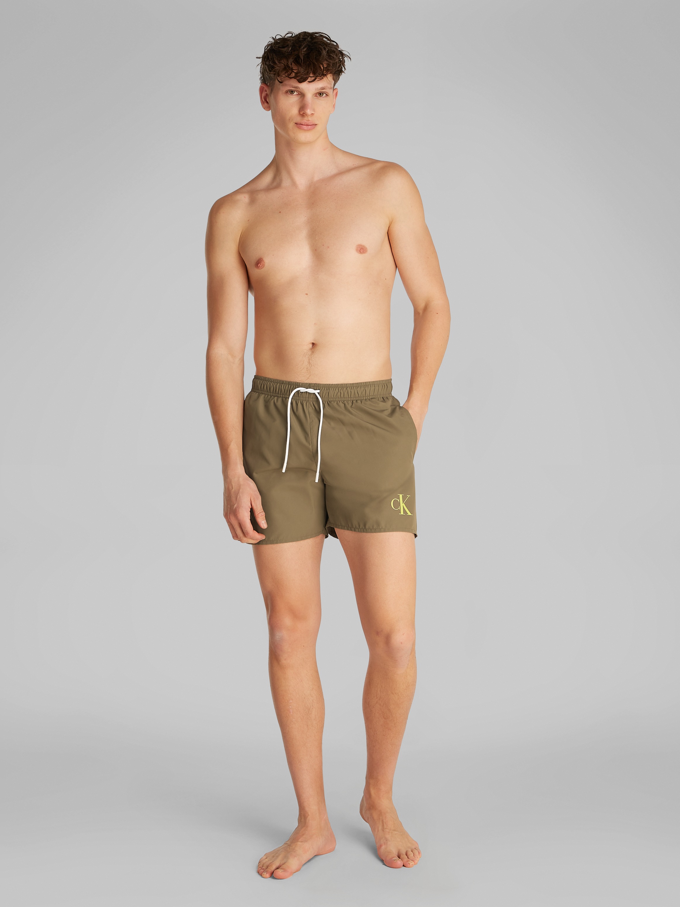Calvin Klein Swimwear Badeshorts »MEDIUM DRAWSTRING«, mit Logo