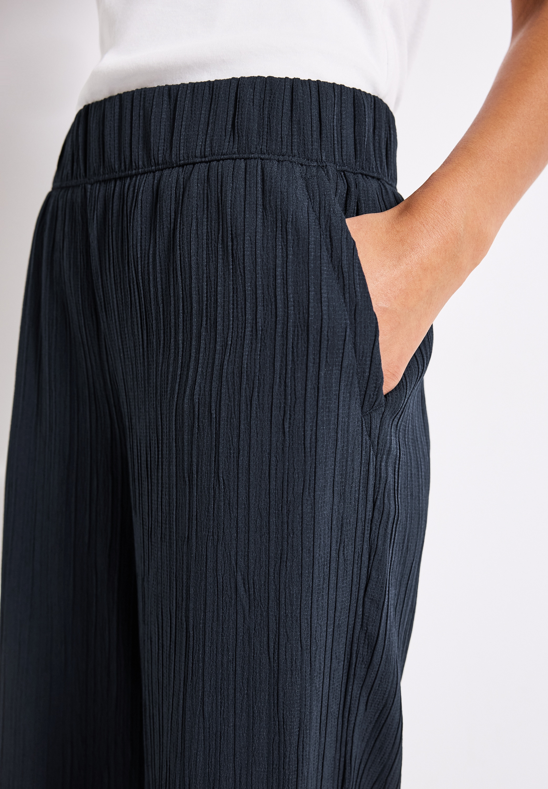 STREET ONE Stoffhose  Sommerhose mit elastischem Bund