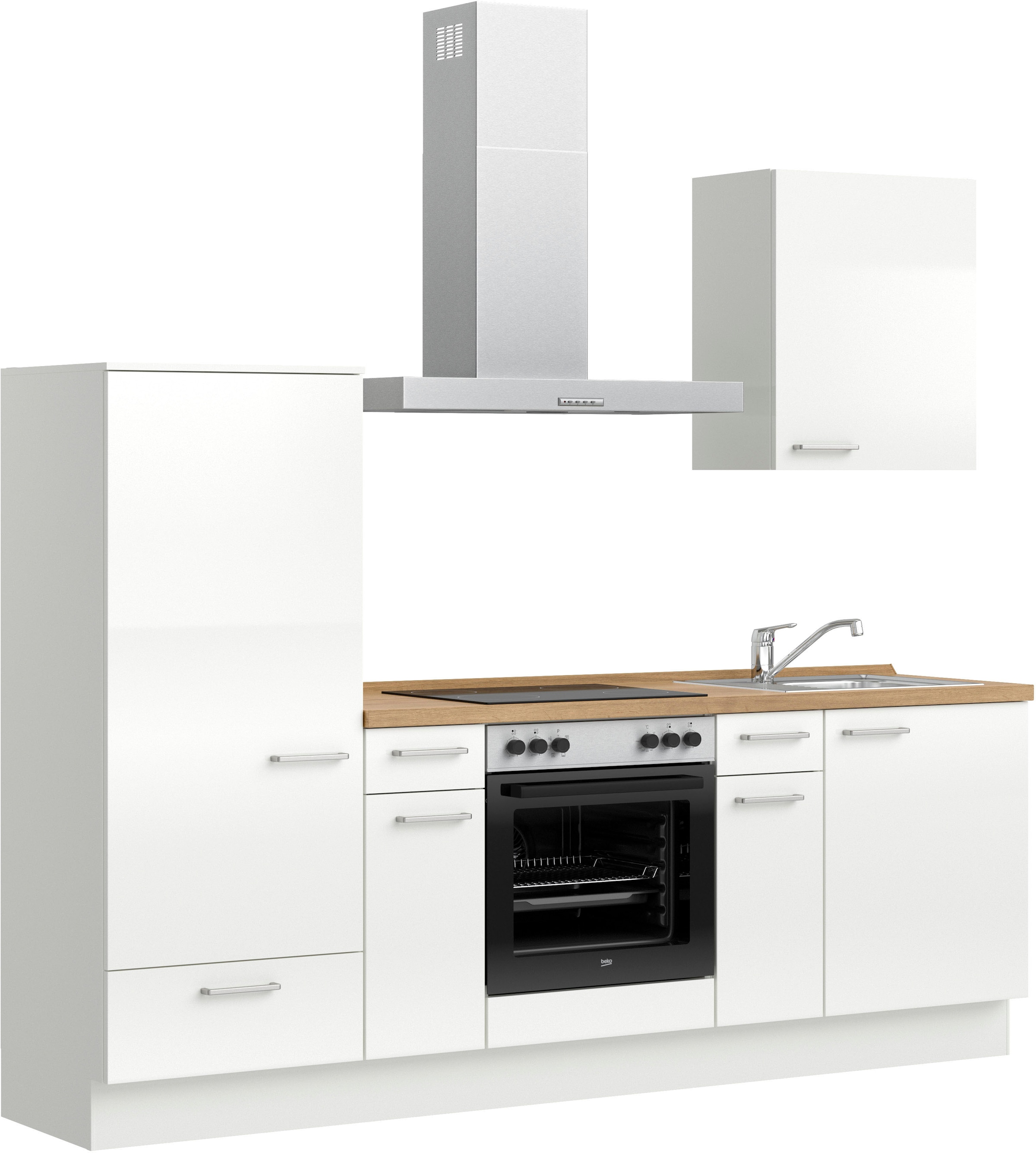 nobilia® Küchenzeile »"Flash I"«, vormontiert, Ausrichtung wählbar, Breite 240 cm, wahlw. mit E-Geräten