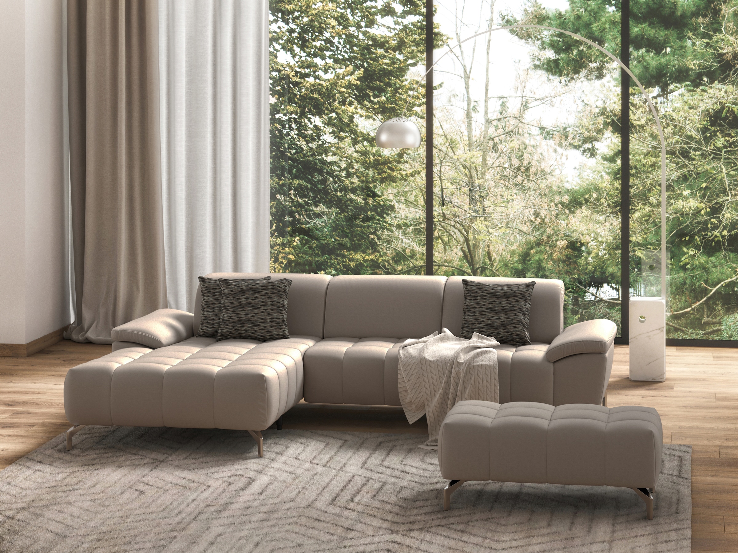 sit&more Ecksofa »Cool L-Form«, wahlweise mit Kopfteilverstellung und Vorzi günstig online kaufen