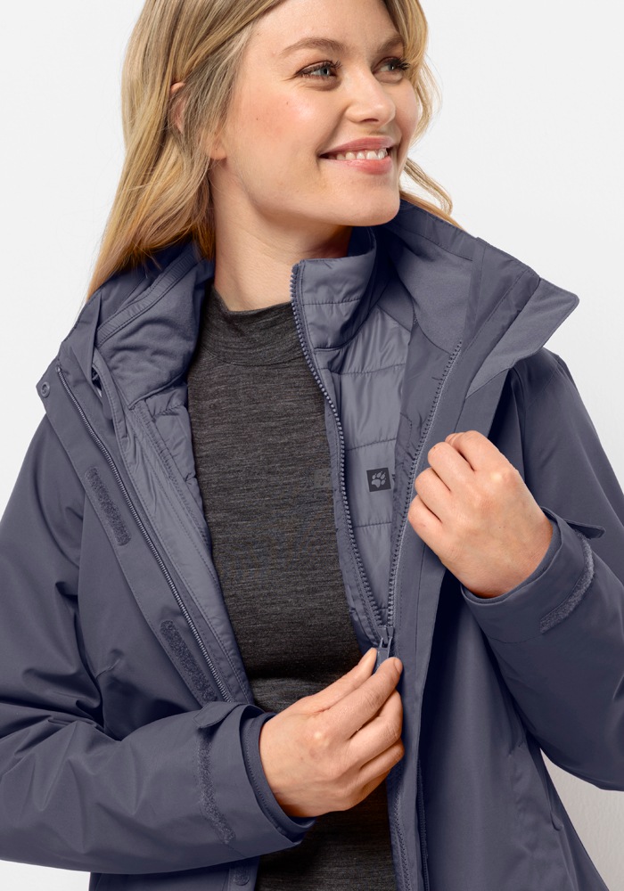 Jack Wolfskin 3-in-1-Funktionsjacke »GEISSHORN 3IN1 JKT W«, (2 teilig), mit Kapuze