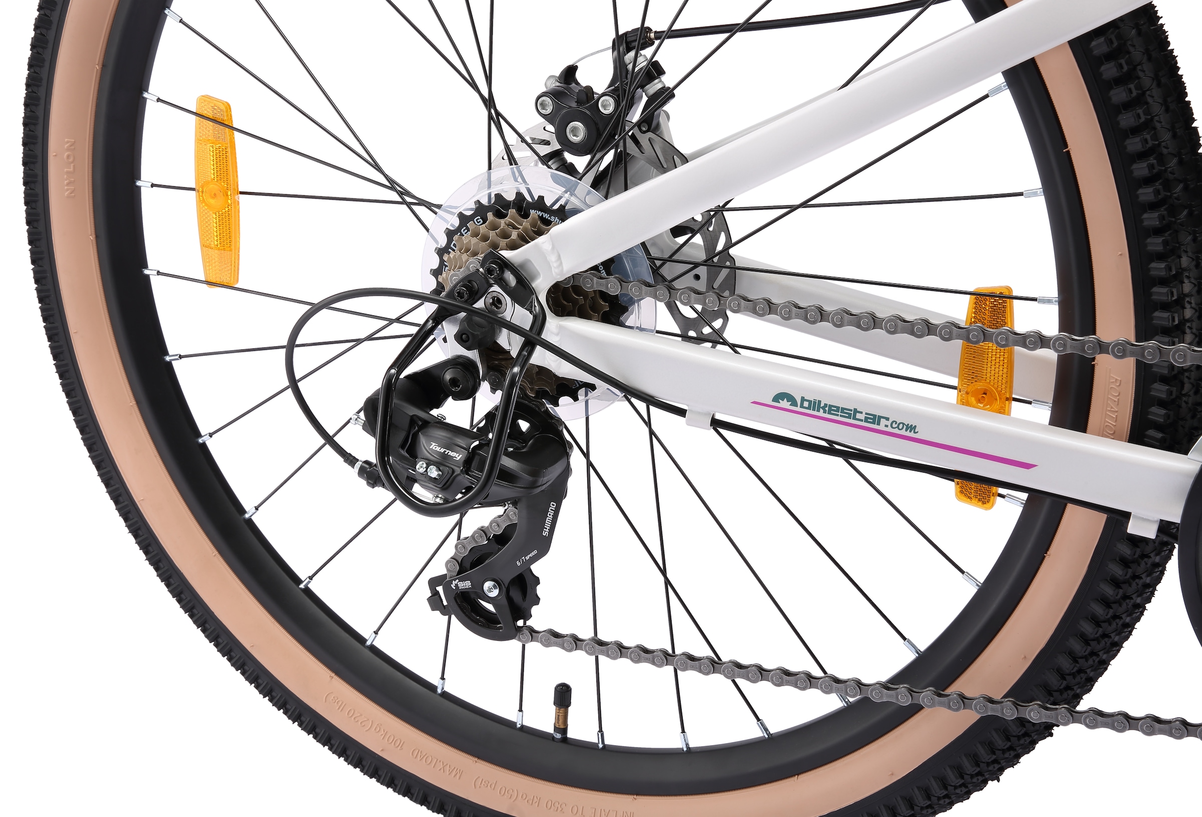 Bikestar Mountainbike 21 Gang Shimano RD-TY300 Schaltwerk Kettenschaltung für Damen und Herren, Kettenschaltung