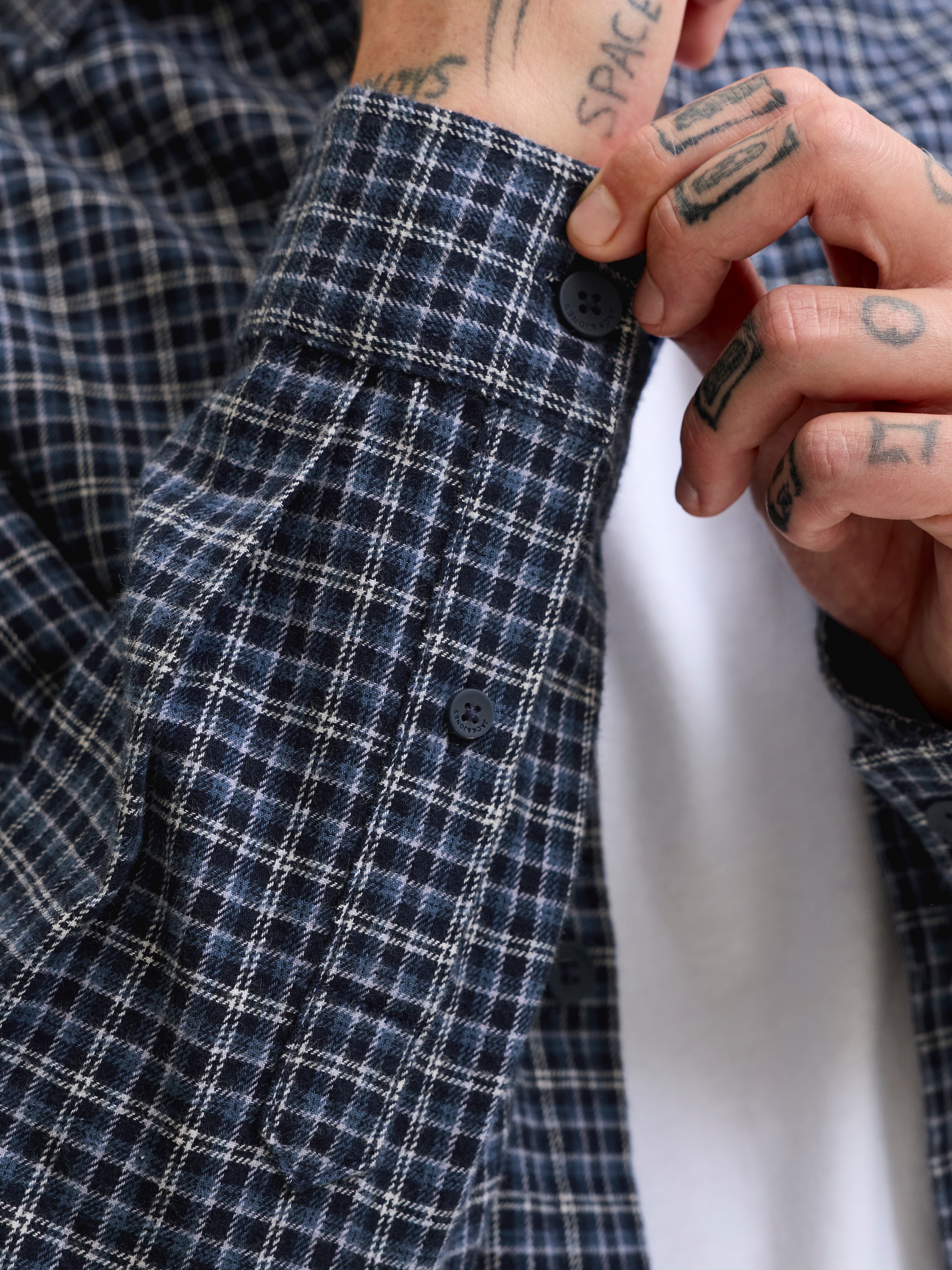 Jack & Jones PlusSize Langarmhemd »JJCARTER CHECK SHIRT LS SN PLS« Baumwolle, relaxed fit