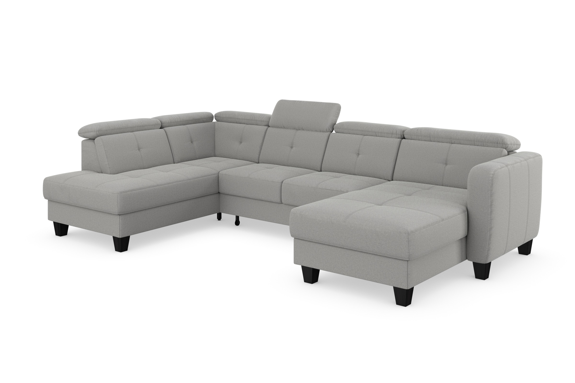 sit&more Wohnlandschaft »Belluci U-Form«, Kopfteilverstellung und Federkern, wahlweise mit Bettfunktion