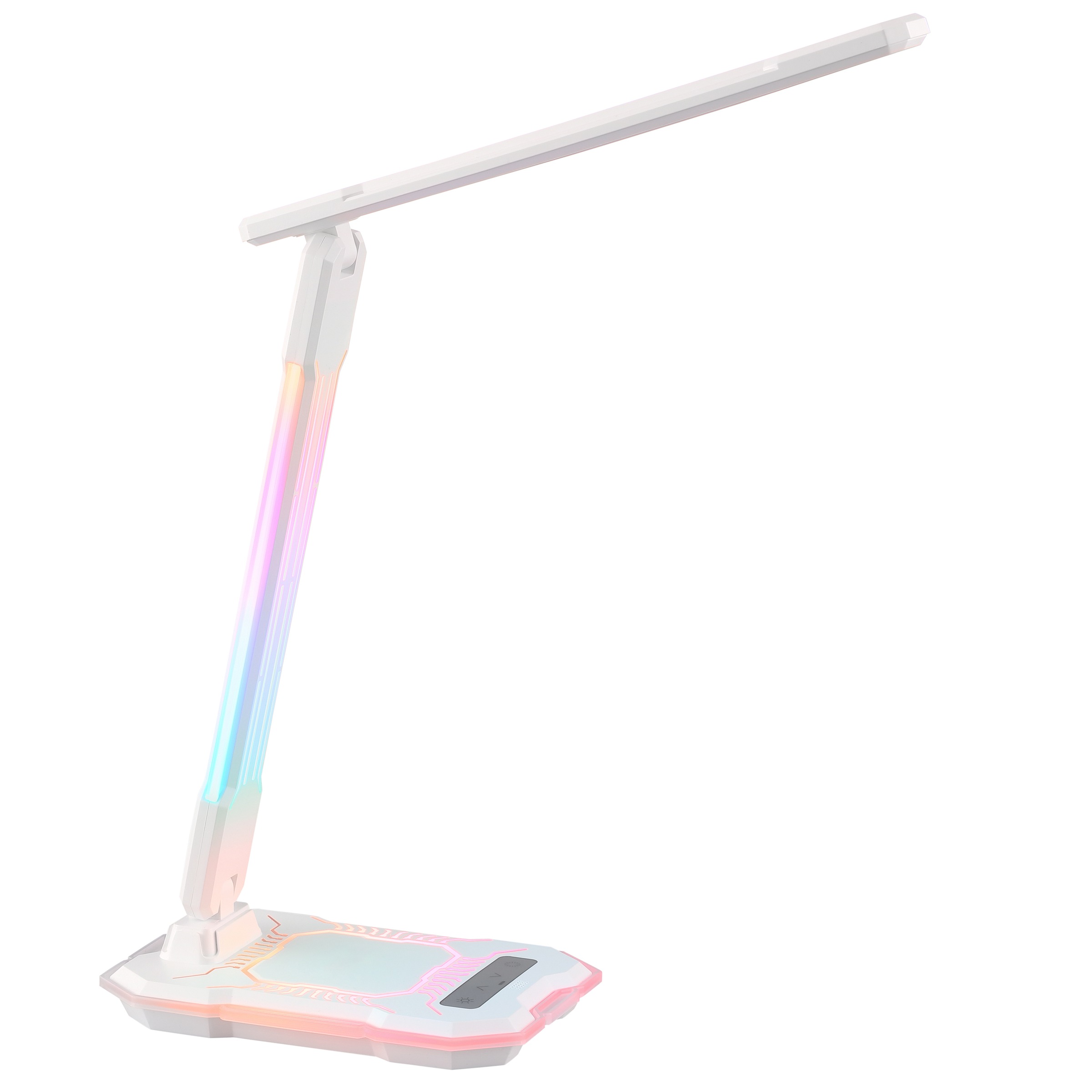 Brilliant LED Schreibtischlampe »Cyberglow« LED-Modul 1 Stk. warmweiß - kaltweiß 720 lm, 3000-5000K, RGB, Wireless Charging, 31x18 cm