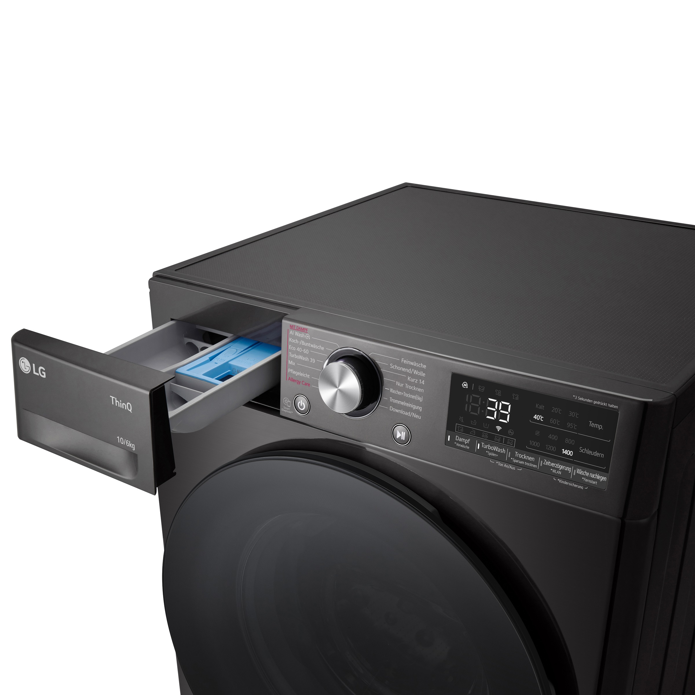 LG Waschmaschine »F4WR700YB«, 10 kg, 1400 U/min, AI Wash, ThinQ App inkl. Programm-Download
