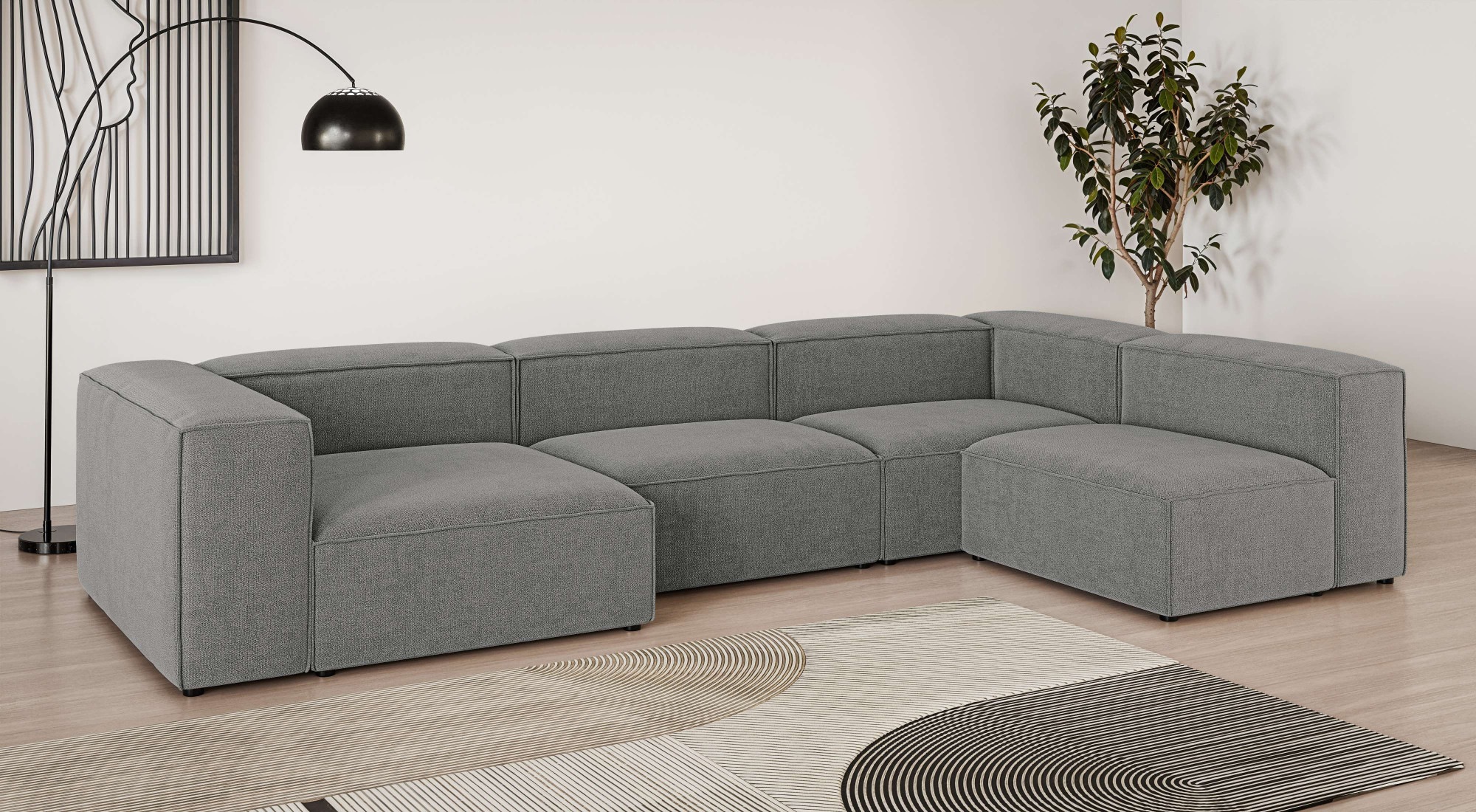 INOSIGN Wohnlandschaft »HAILY U-Form mit Ottomane links/rechts, Maße B/T/H: günstig online kaufen