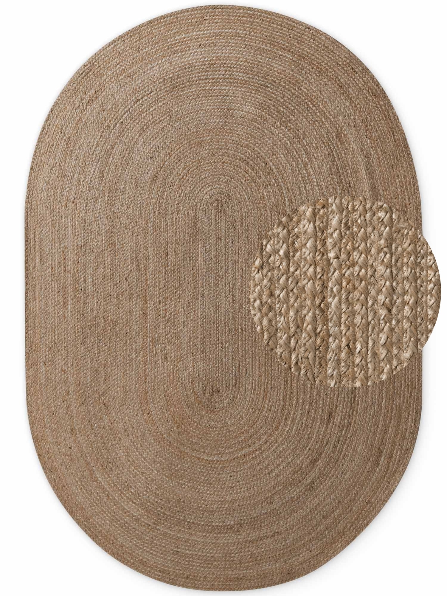 HANSE Home Teppich »Rangpur Juteteppich« oval 10 mm Höhe Handgewebt, 100% Jute , Natur, Wohnzimmer, Flur, Boho, Skandi