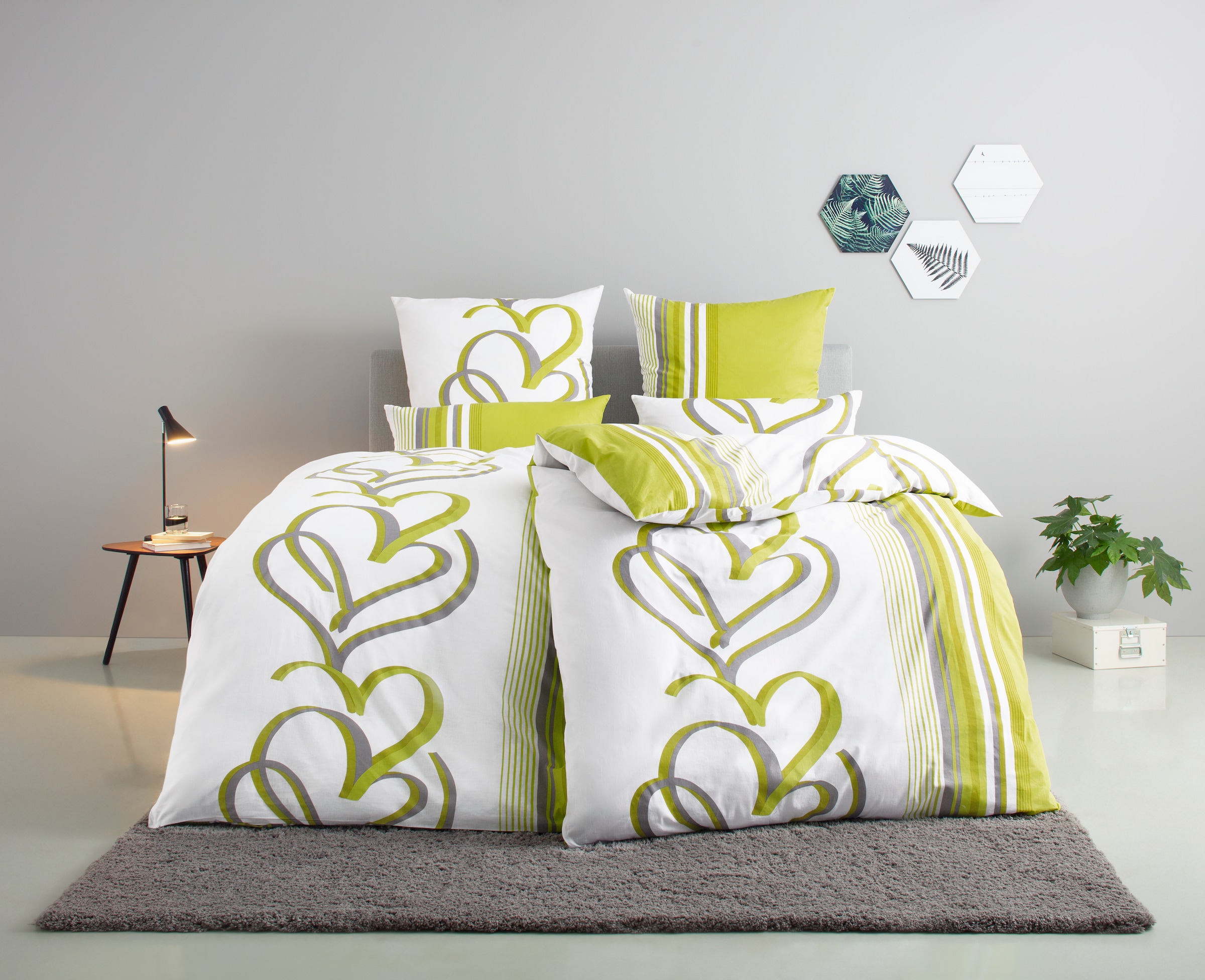 my home Bettwäsche »Area in Gr. 135x200 oder 155x220 cm« 2 Stk. tlg. Bettwä günstig online kaufen