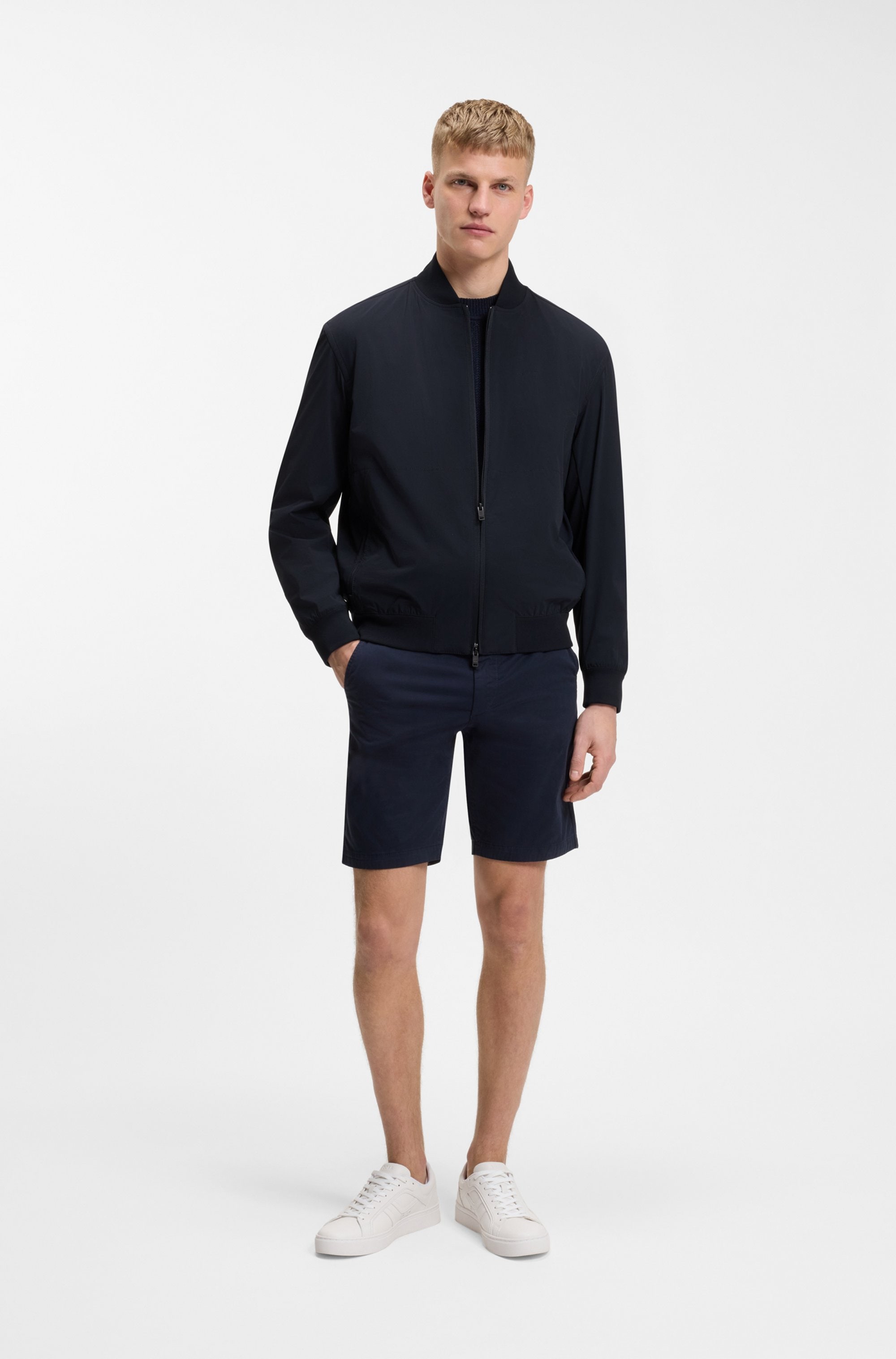 BOSS ORANGE Blouson »Osruf« Rippbündchen, Regular Fit, 2-wege-Reißverschluss