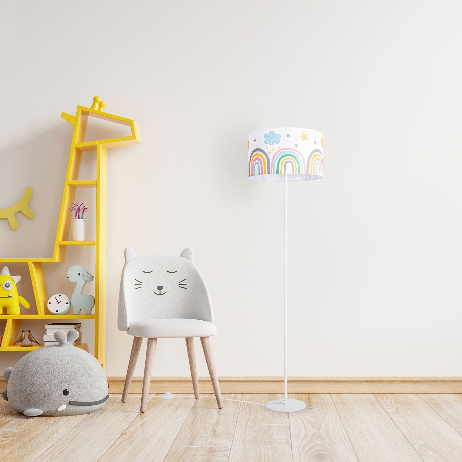 Paco Home Stehlampe »Tweet 462«, online flammig-flammig, Kinderzimmer 1 Sonne kaufen E27 Lampe Regenbogen Babyzimmer Wolken Kinderlampe