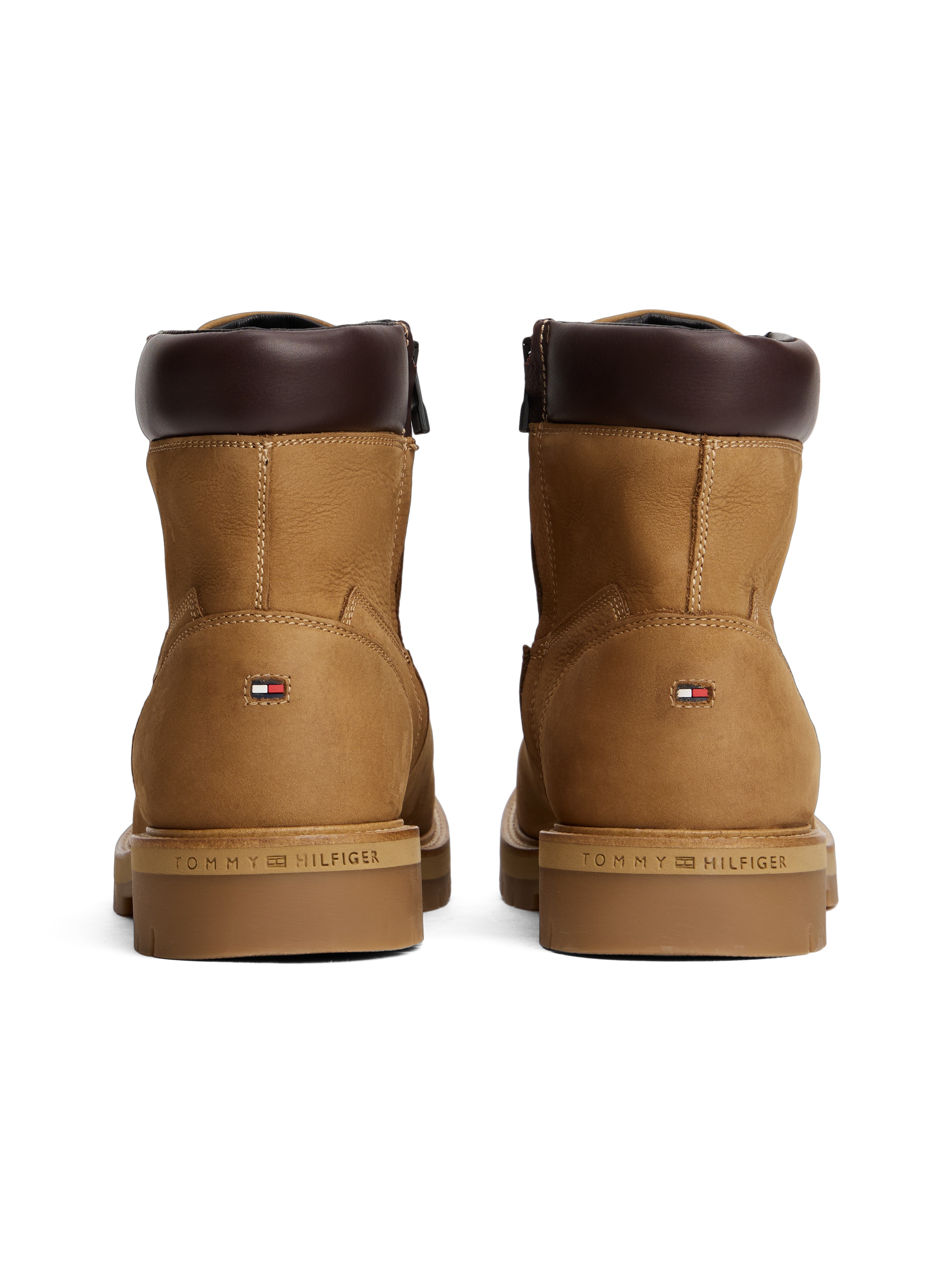 Tommy Hilfiger Schnürboots »FLEX TH OUTDOOR W NBK BOOT«  , Blockabsatz, Outdoorschuh mit Ösen, im Bersteigerlook