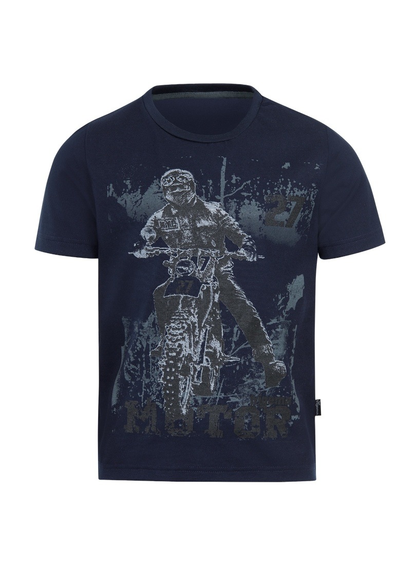 Trigema T-Shirt »TRIGEMA Jungen T-Shirt mit coolem Motorrad-Motiv«, (1 tlg.)