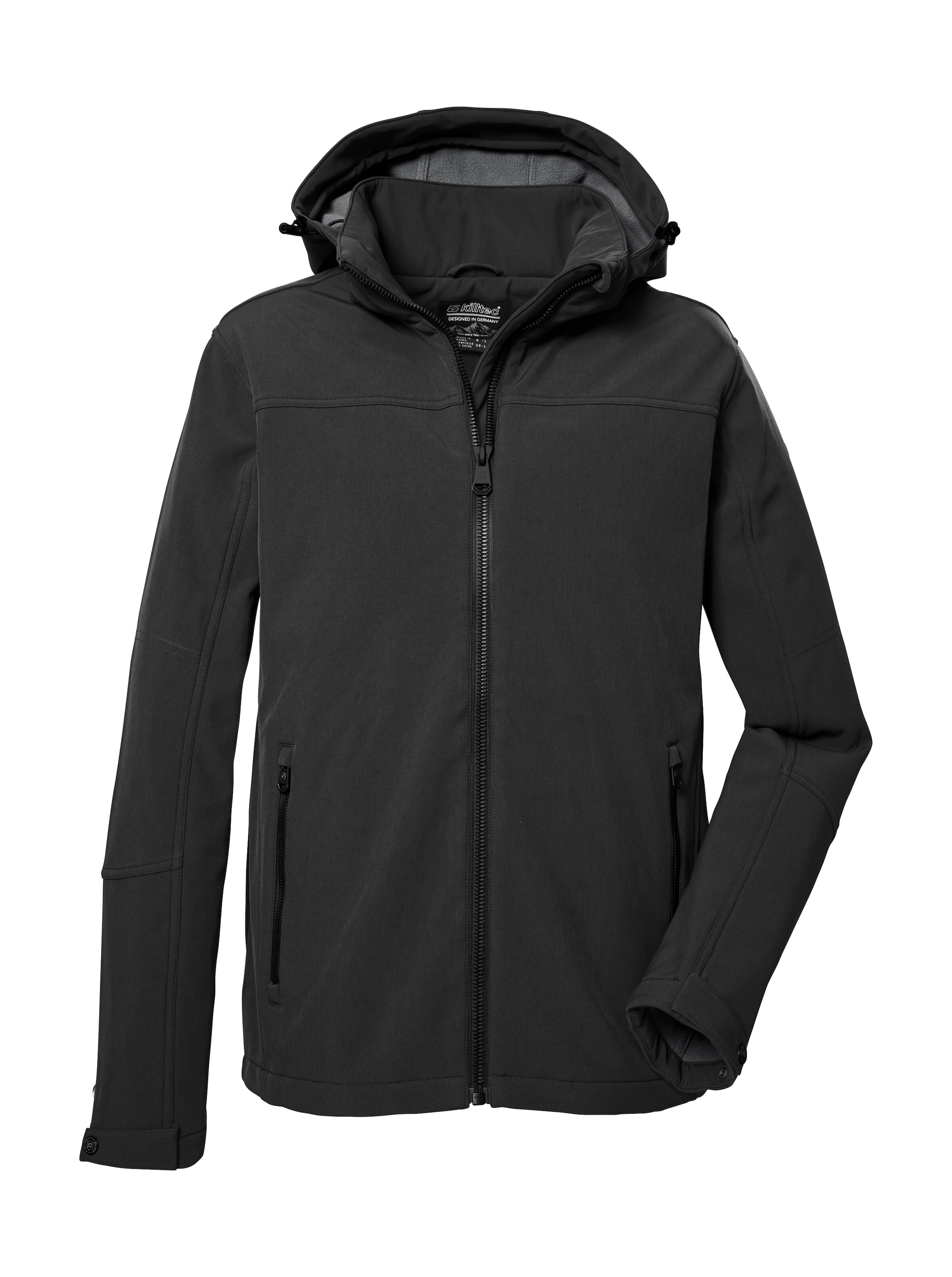 Killtec Softshelljacke »Herren Softshelljacke« Wasserabweisende Softshelljacke mit Fleece, abnehmbarer Kapuze