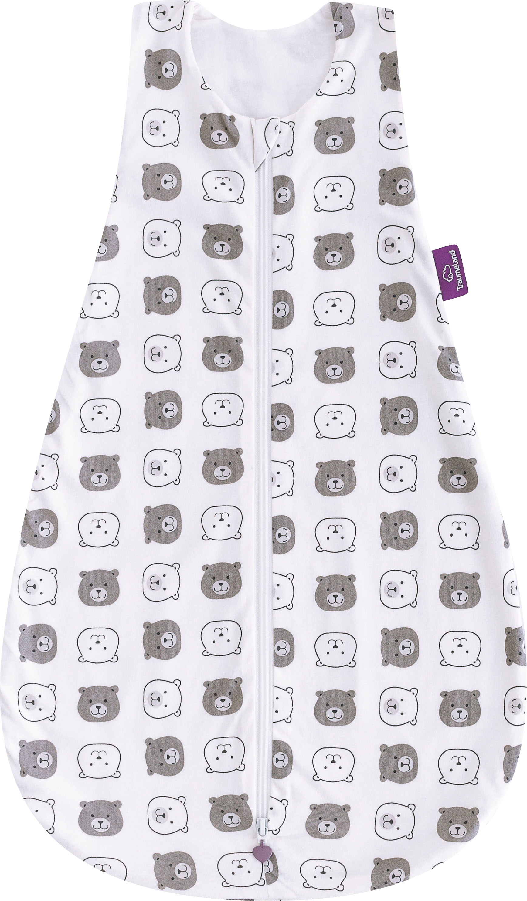 TRÄUMELAND Babyschlafsack »Sommerschlafsack LIEBMICH Baumwolle, Design Kleiner Bär« weiß Bezug: 100% Baumwolle L: 111 cm