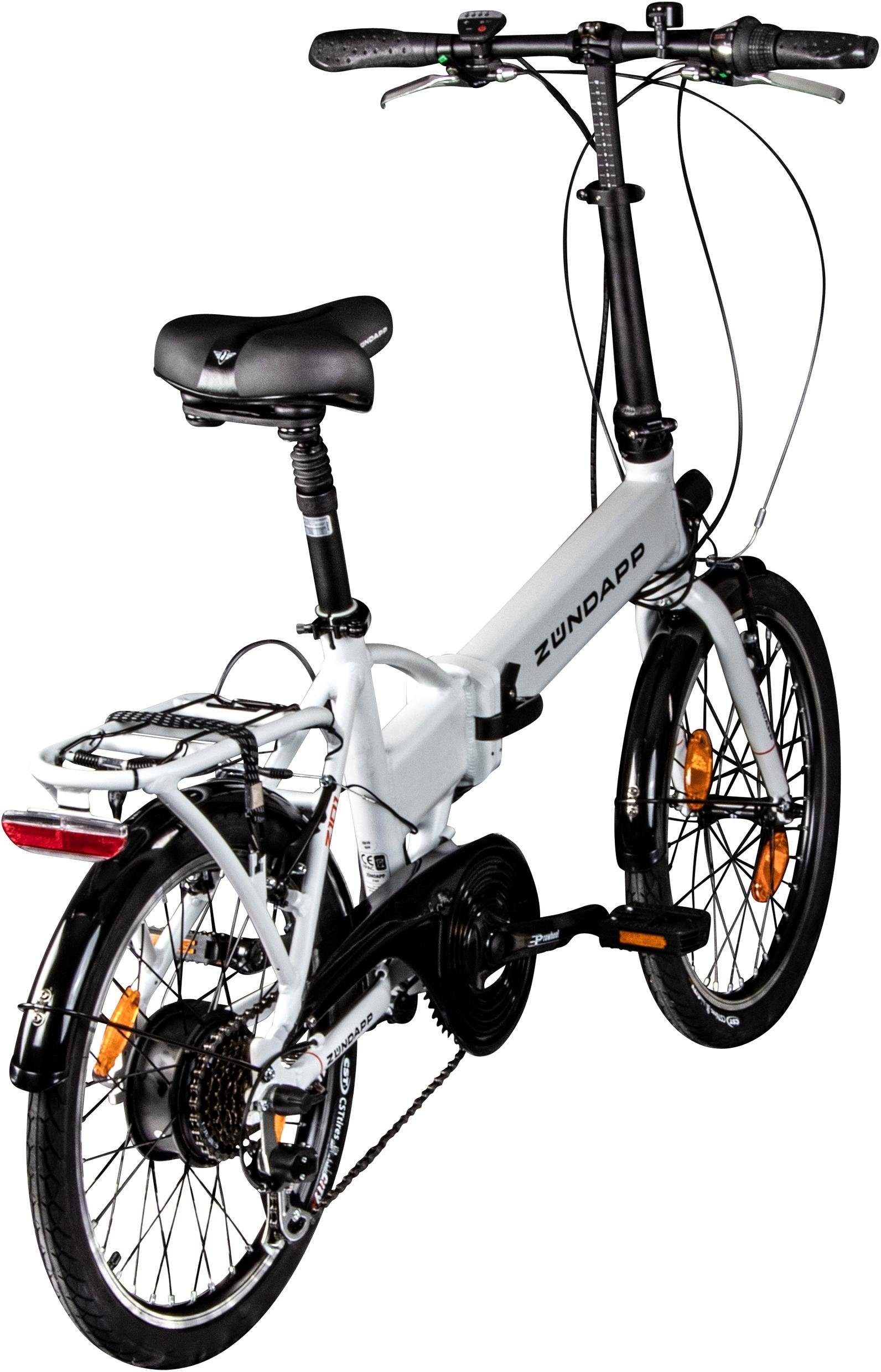 Zündapp E-Bike »Z101«, 6 Gang, Shimano, Tourney, Heckmotor 250 W, Pedelec, Elektrofahrrad für Damen u. Herren