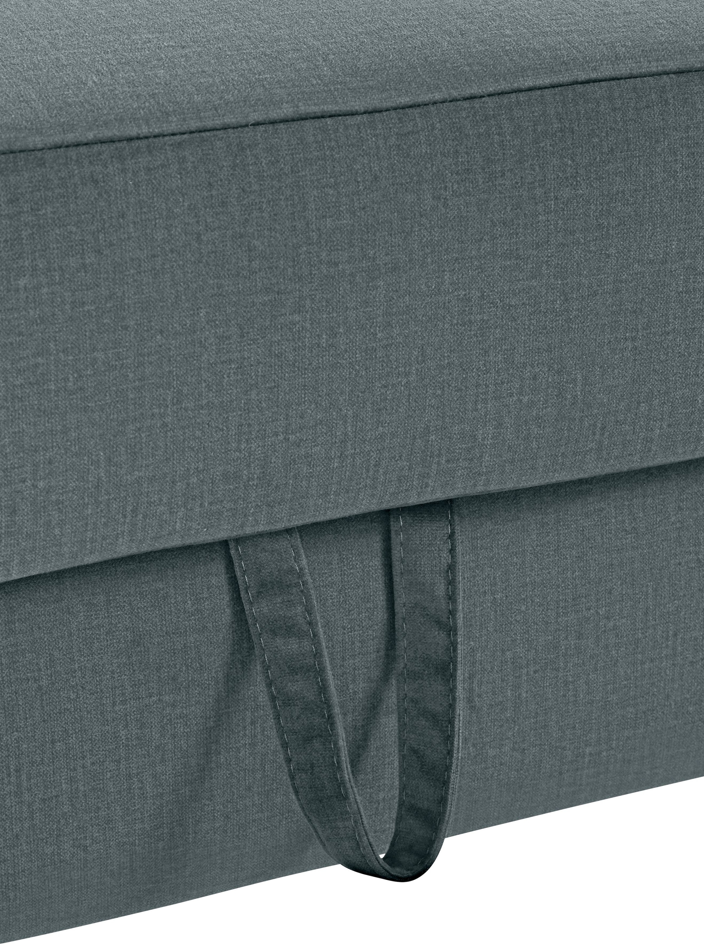 COTTA Polstergarnitur »Morven L-Form«, (Set), Set bestehend aus: Ecksofa mit Kopfteilverstellung & Hocker