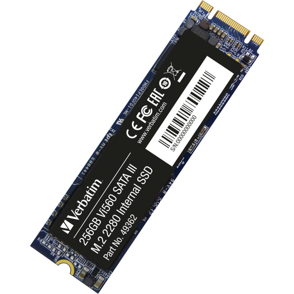 Verbatim interne SSD »Vi560 S3 256GB«, Anschluss M.2 (2880)