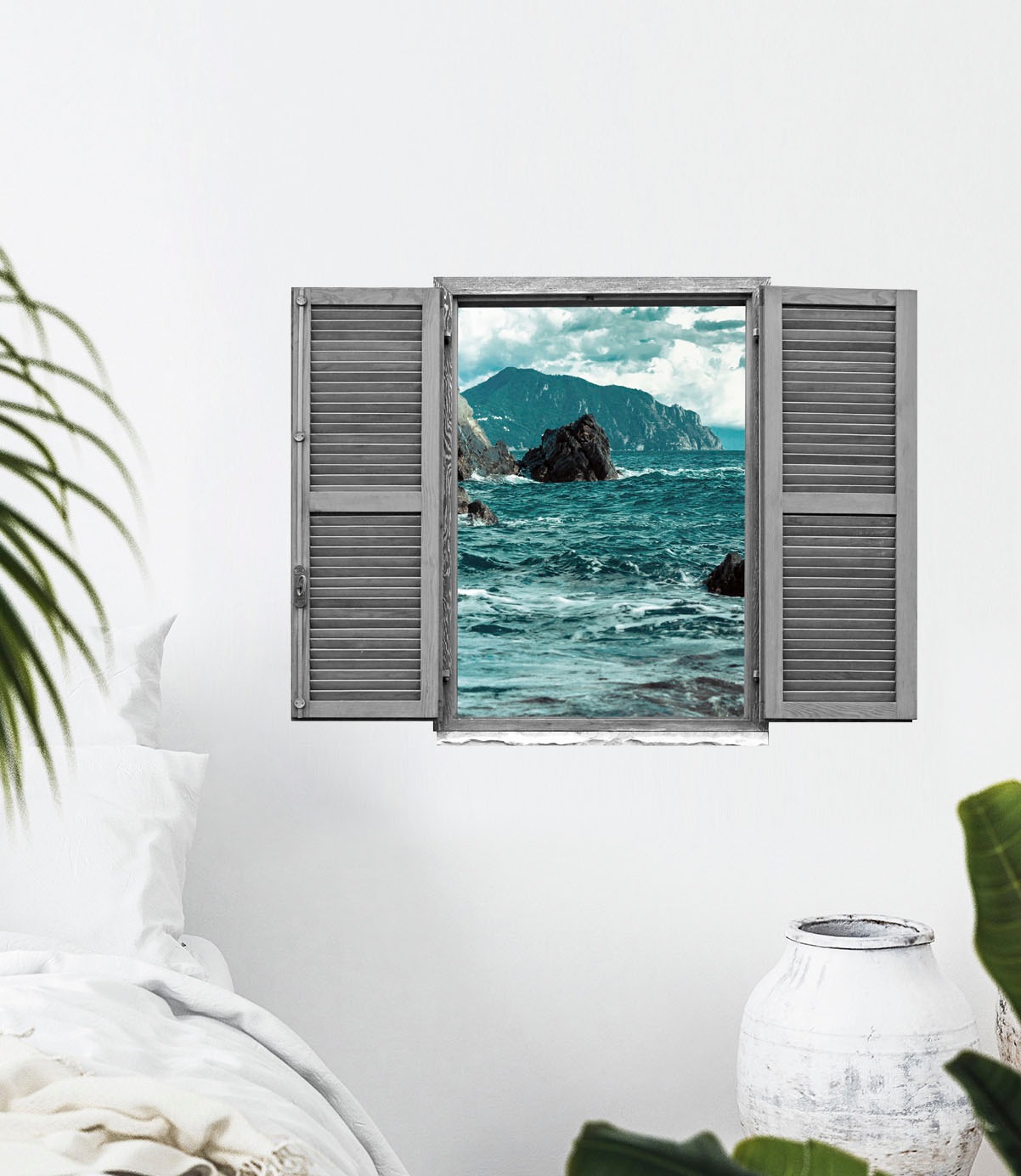 queence Wandtattoo »Klippen im Meer« Wandsticker, Wandbild, selbstklebend, günstig online kaufen