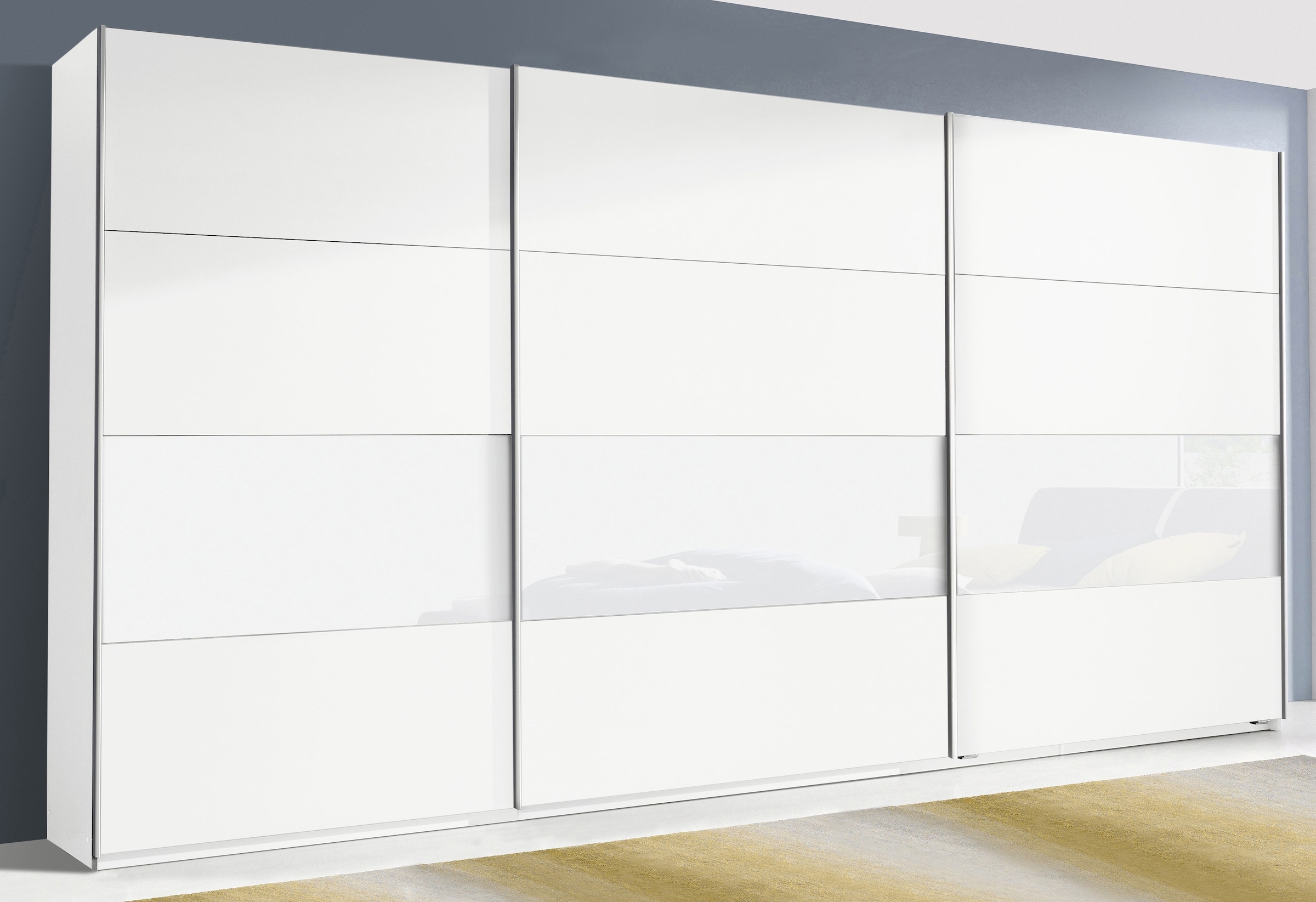 rauch Schwebetürenschrank »Quadra BESTSELLER Schrank Schlafzimmerschrank in vielen Breiten«, Kleiderschrank Garderobenschrank mit Glaselementen