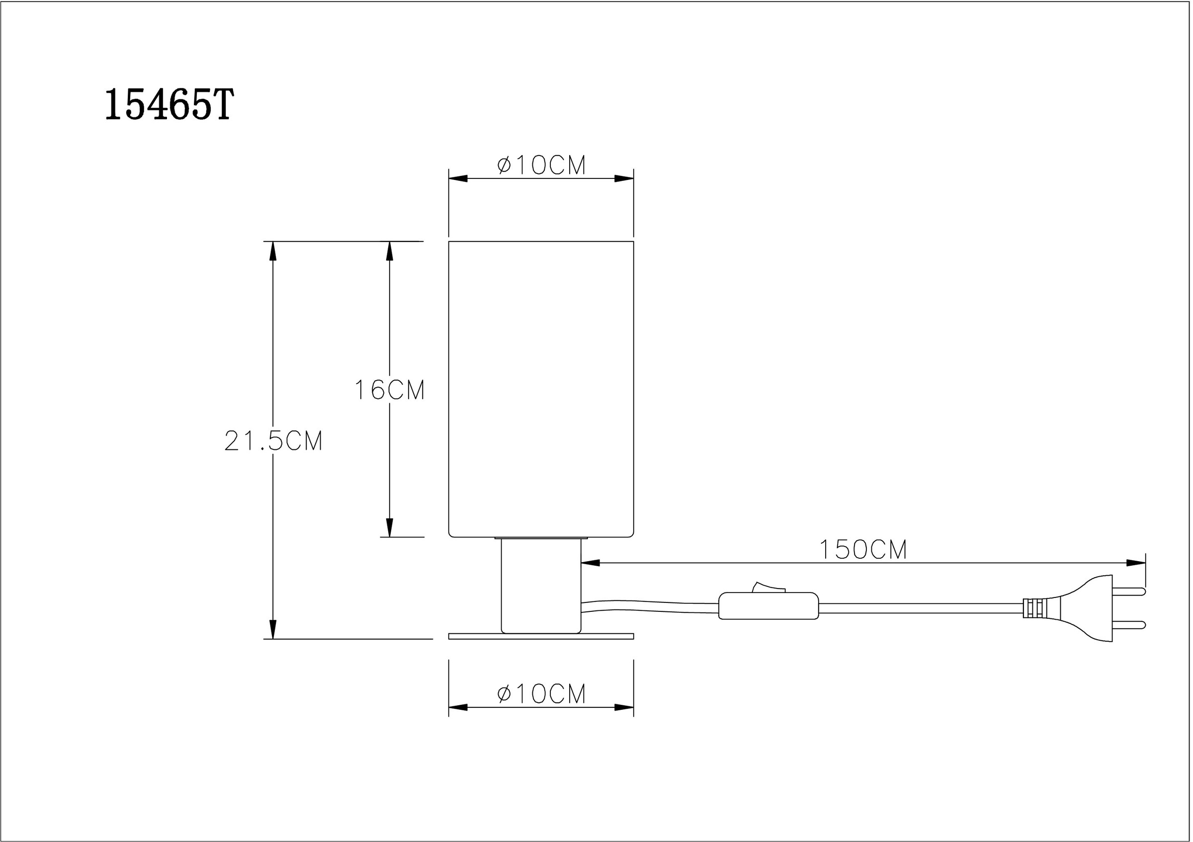 GLOBO LIGHTING Tischleuchte »HADERA« E27 1 Stk. Tischlampe schwarz Glas ø: 100mm, H: 215mm Schlafzimmer