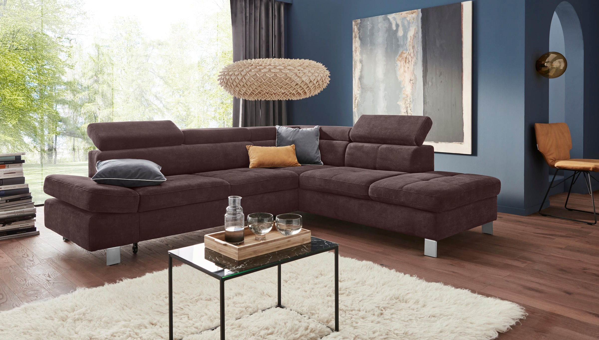 exxpo - sofa fashion Ecksofa "Fiji, L-Form", mit Kopf- bzw. Rückenverstellu günstig online kaufen