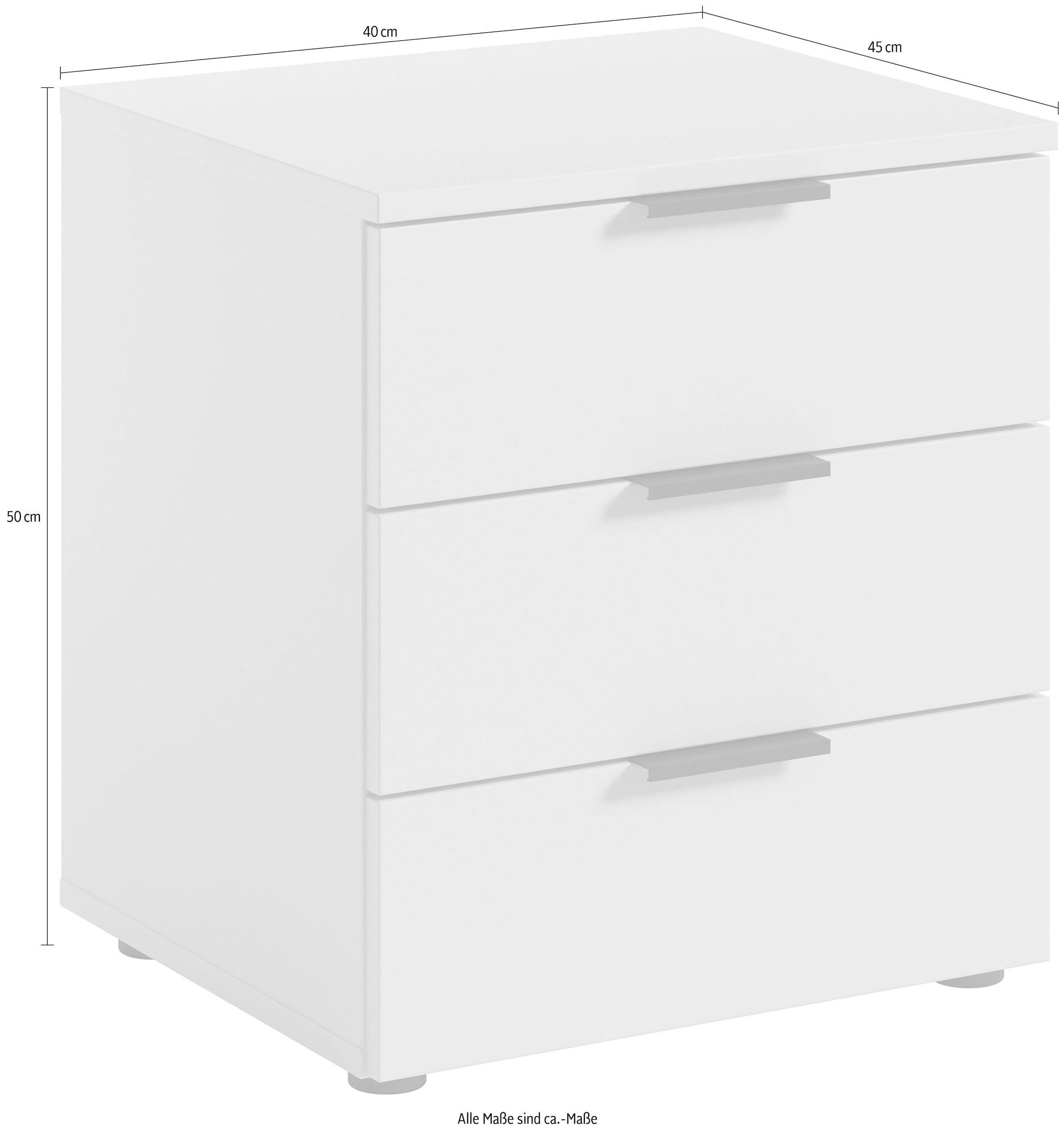 HBZ Kommode »Linz Nachtkonsole, BxHxT 45x50x40cm«, (1 St.), Breite 45cm,Lip-Griff, Melaminbeschichtung