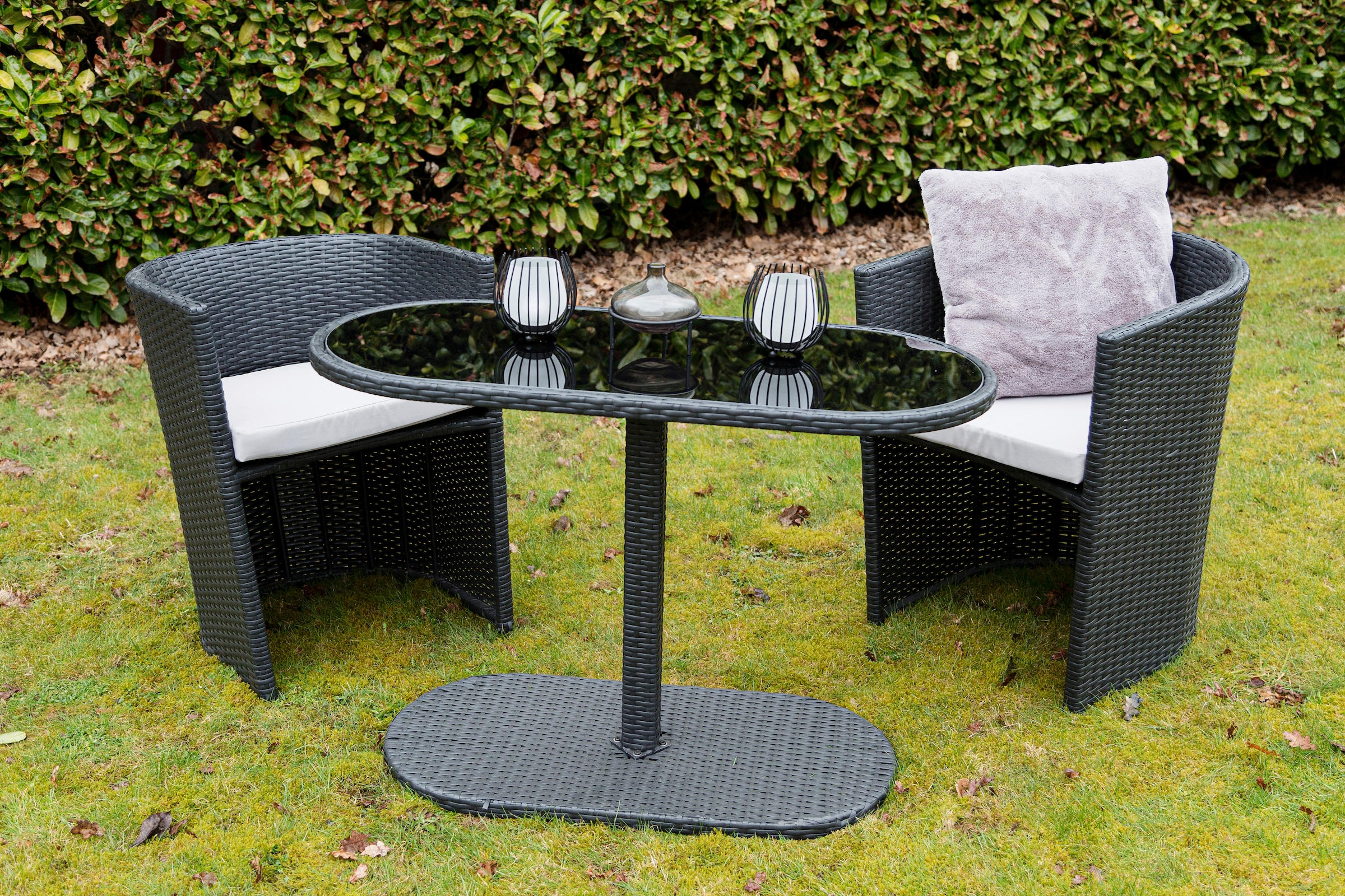 my Flair Gartenlounge-Set, (3 tlg.), 2 Stühle, 1 Tisch