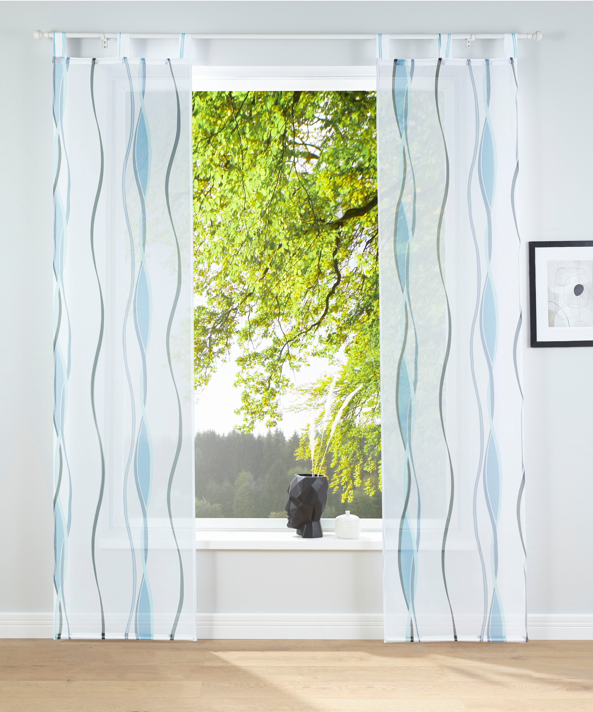 my home Schiebegardine »Dimona« Schlaufen 2 Stk. tlg. 2er-Set, Fertiggardin günstig online kaufen