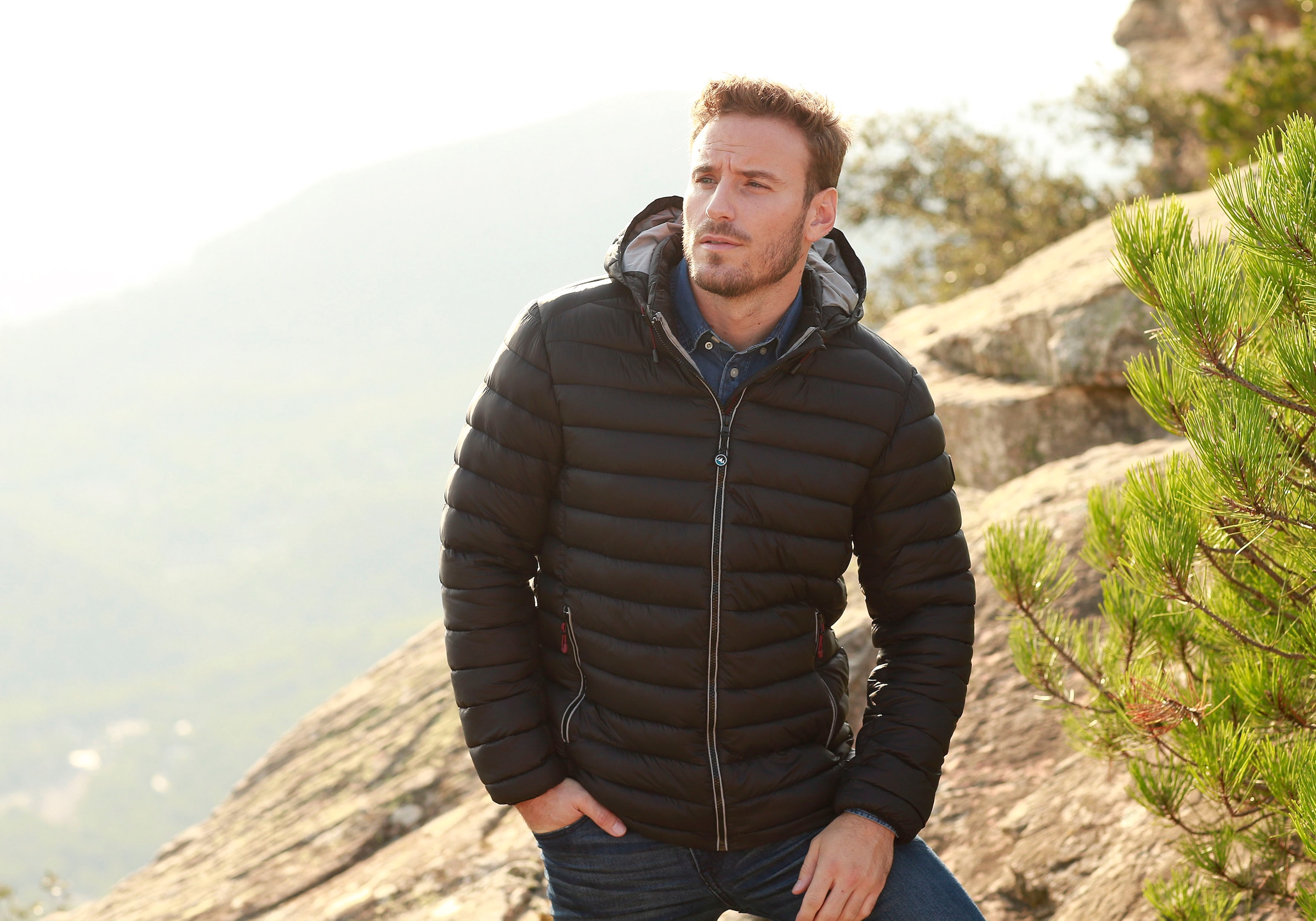 Polarino Steppjacke mit Kapuze Atmungsaktiv, winddicht, wasserabweisend