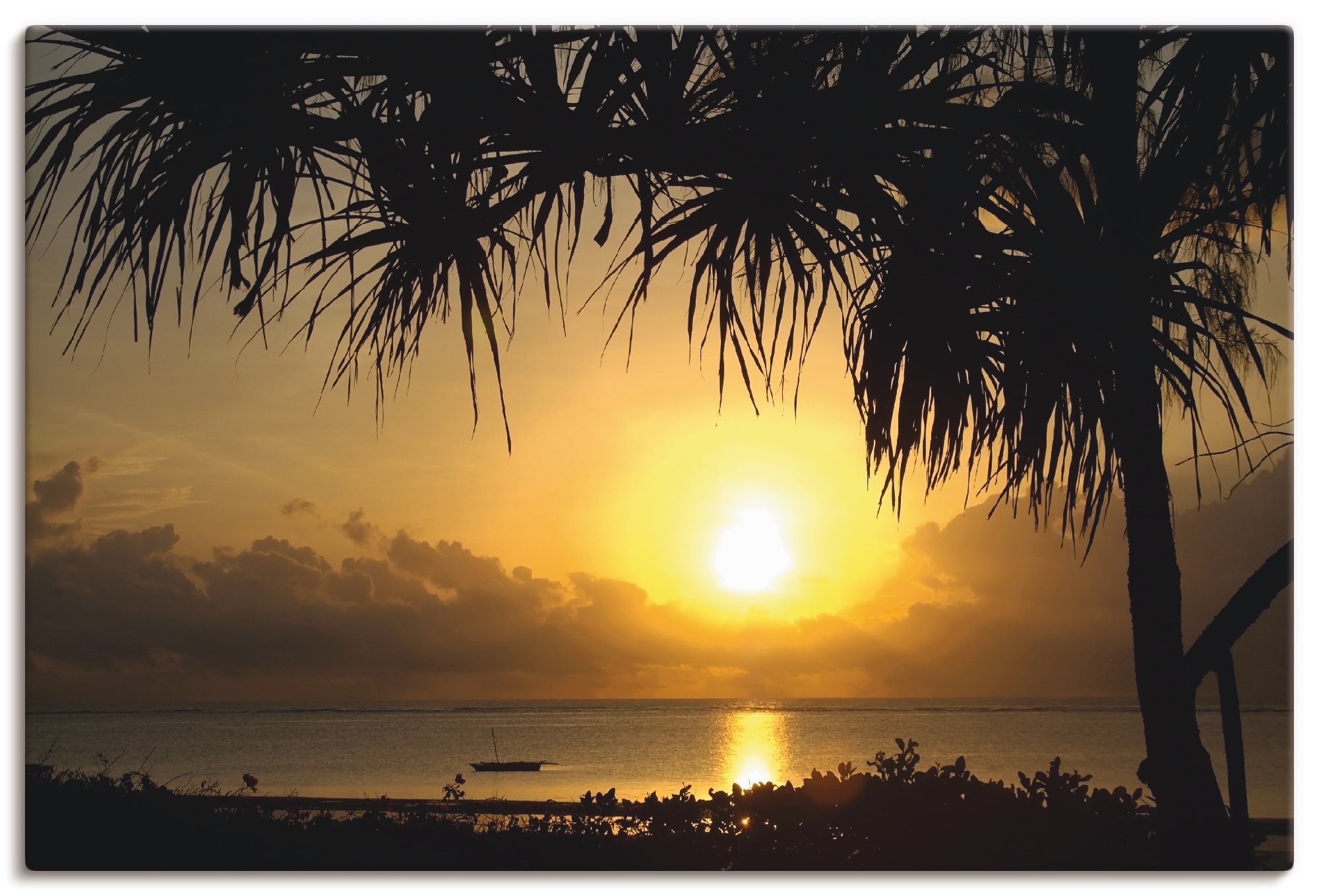 Artland Leinwandbild »Sonnenaufgang«, Afrika, (1 St.), auf Keilrahmen gespa günstig online kaufen